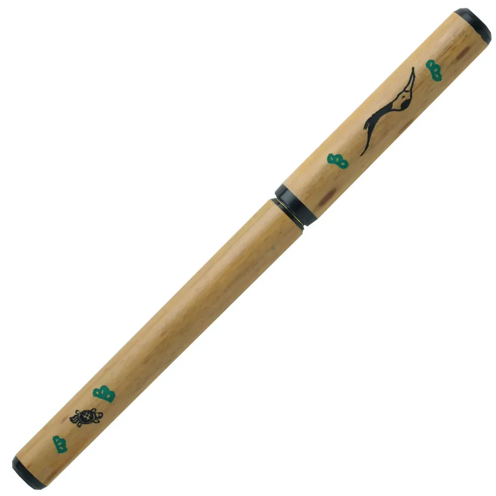 Natural Bamboo Brush Pen - Crane and Tortoise