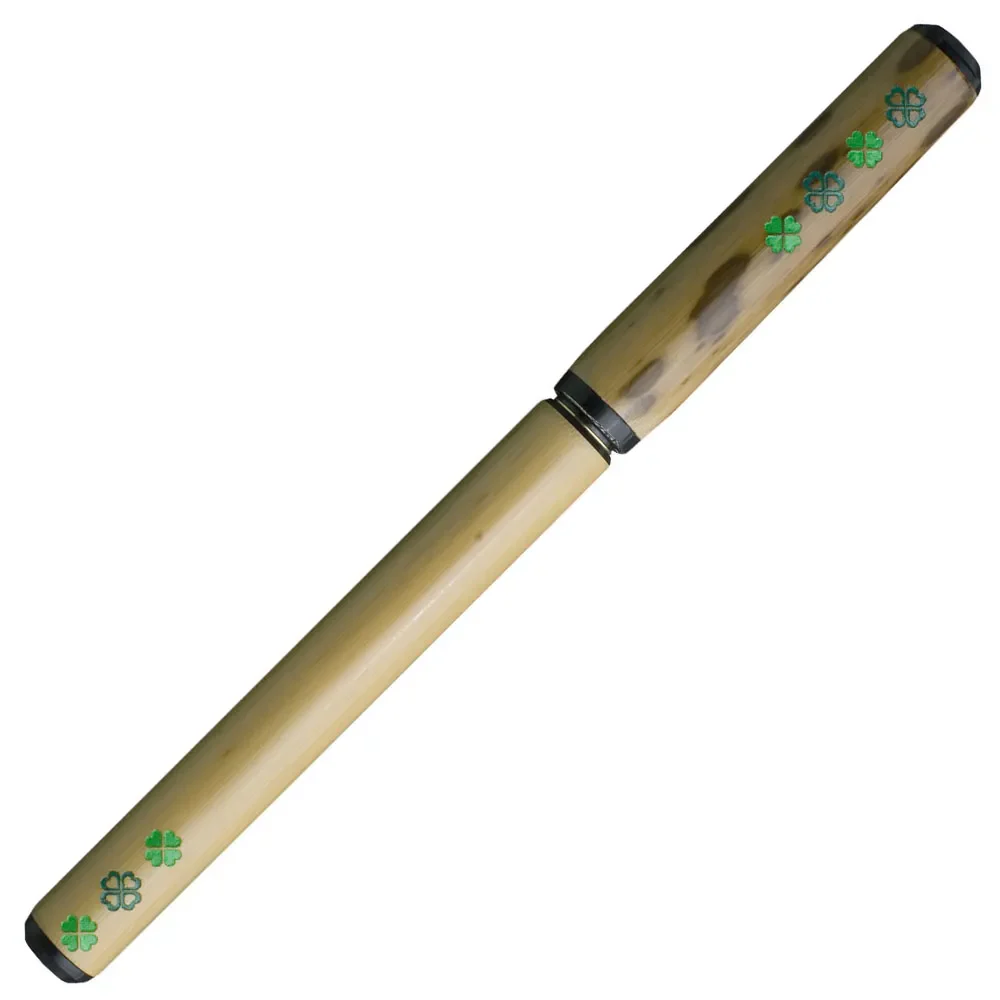 Natural Bamboo Brush Pen - Four-Leaf Clover