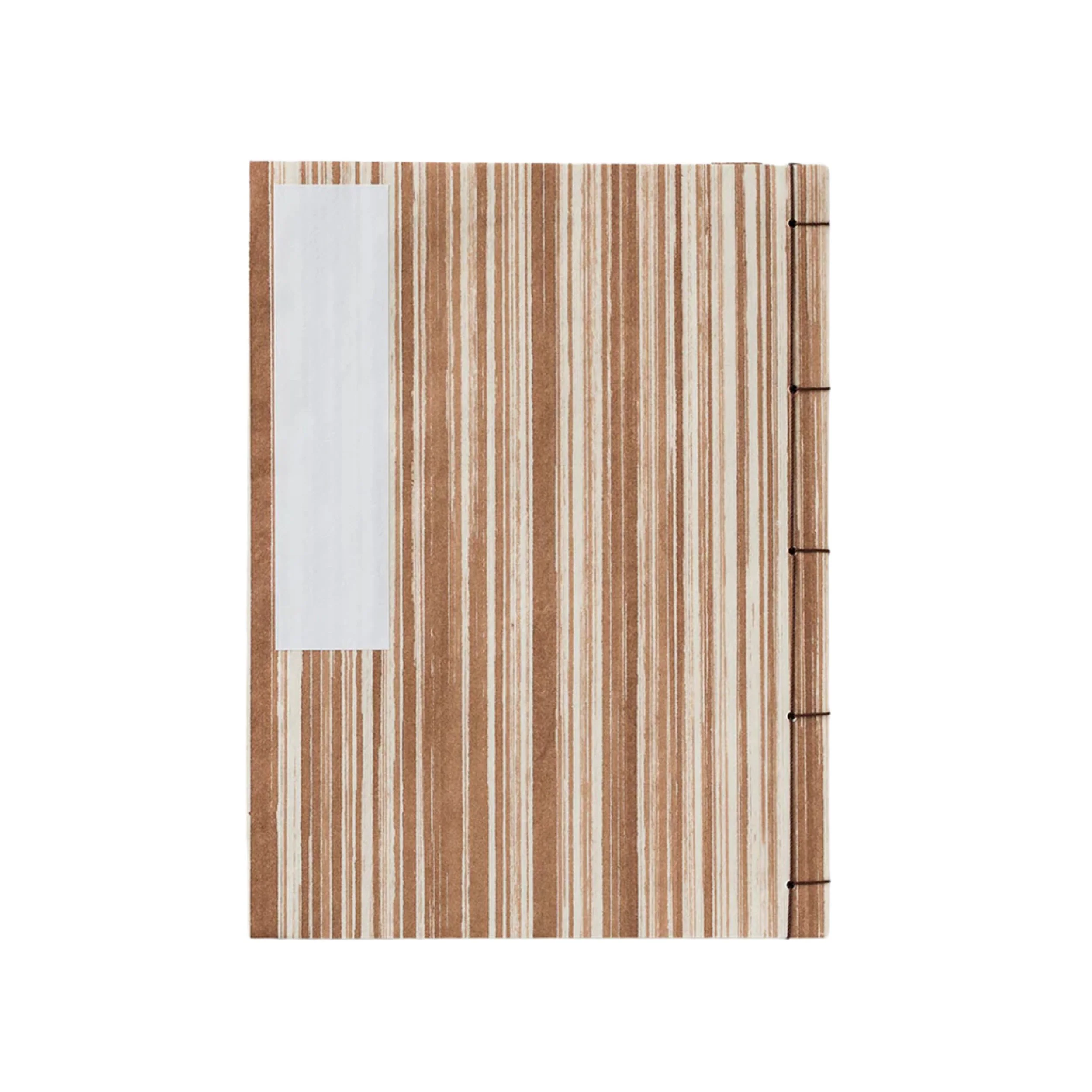 Wacho Kakishibu Persimmon Dyed Notebook - Stripe