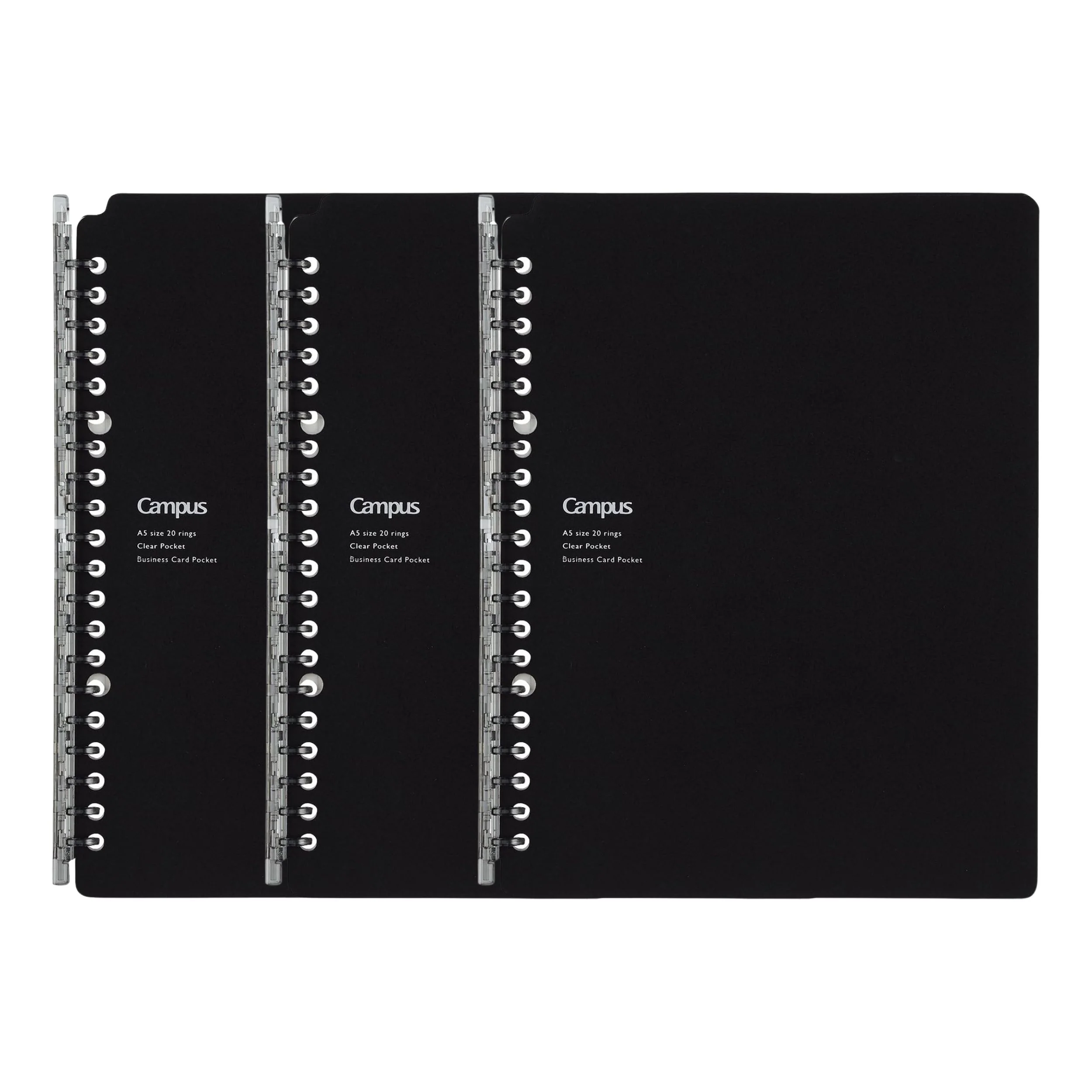 Campus Smart Ring Biz A5 Black - 3 Pack