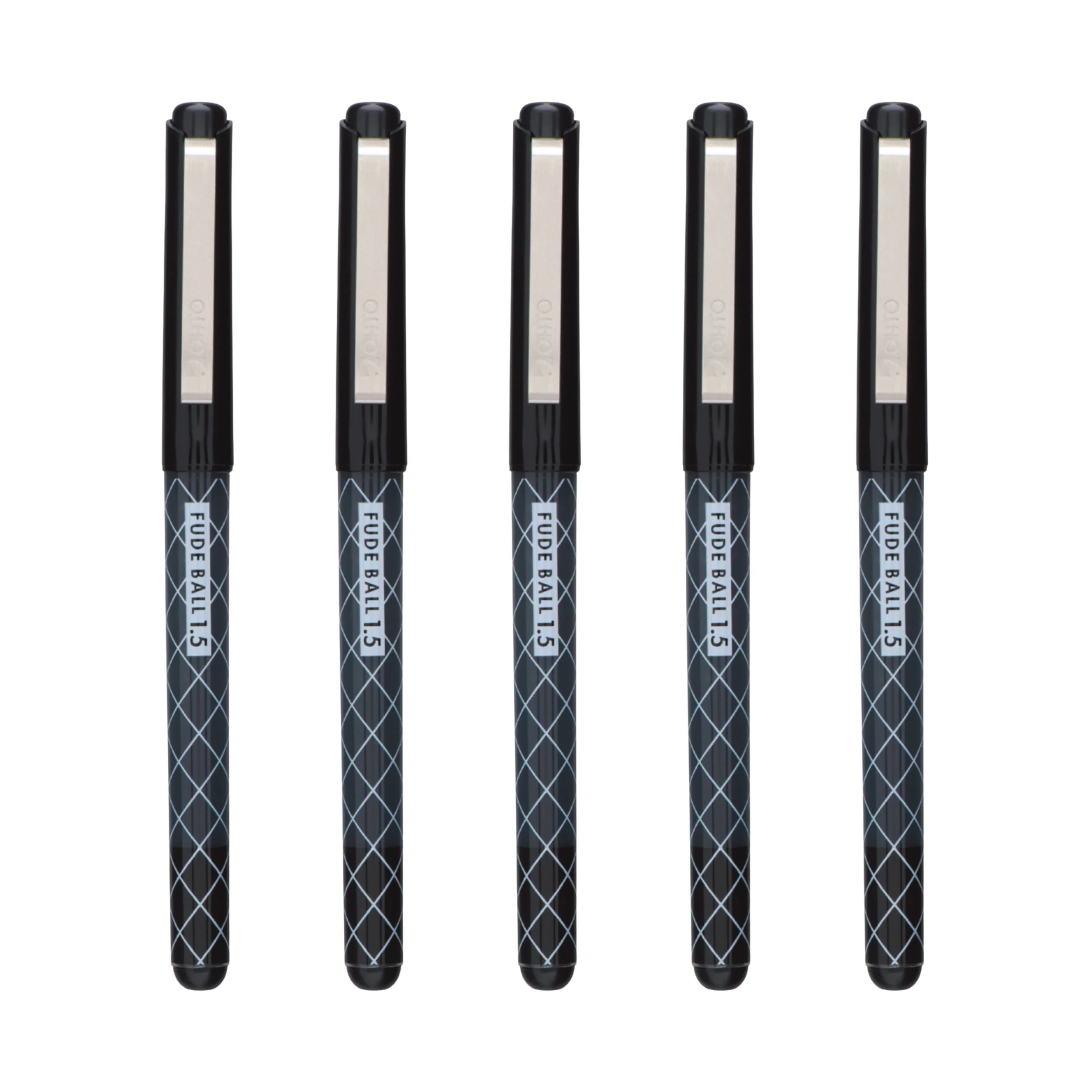 Fude Ballpoint Pen 1.5mm - Black - 5 Pen Set