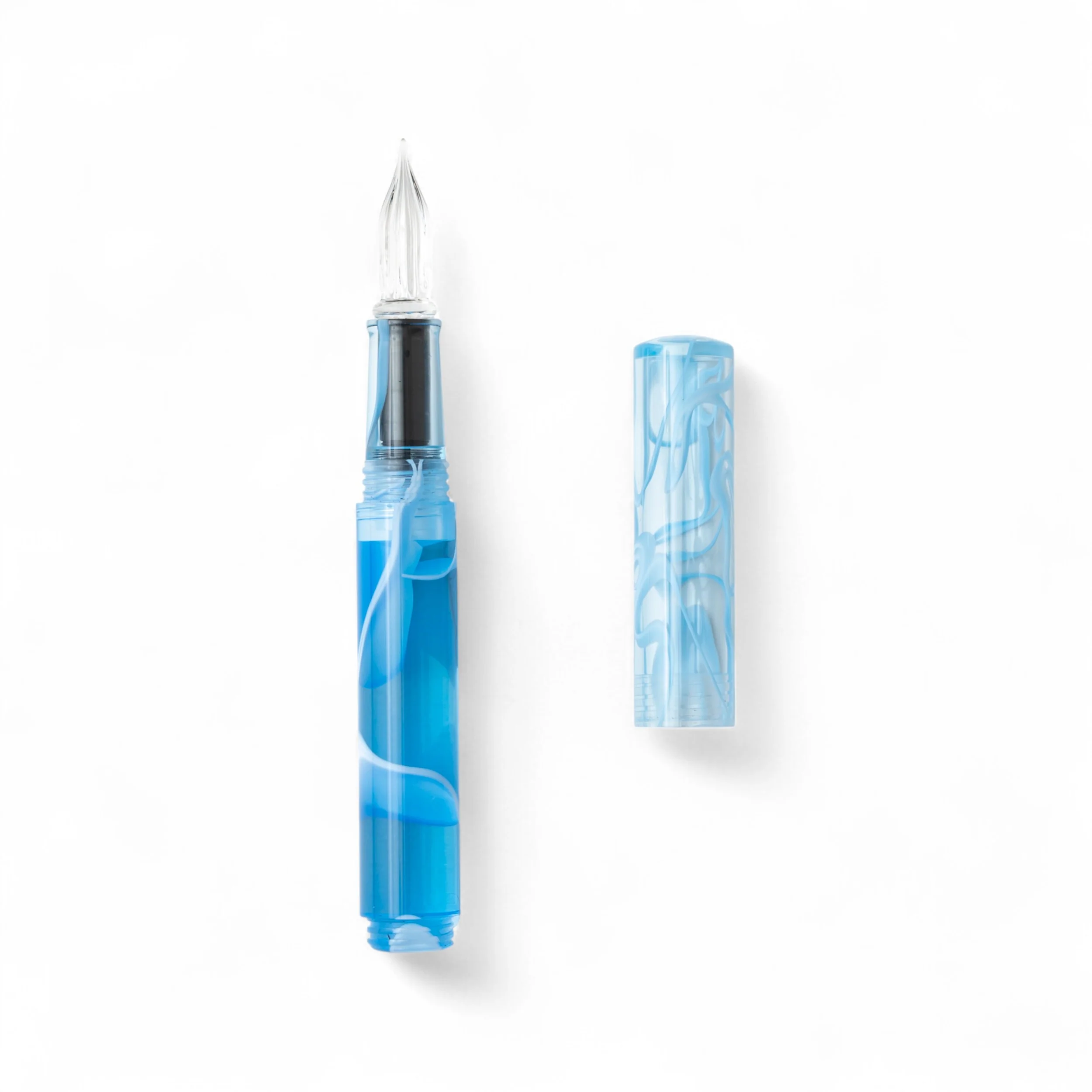 Guitar Glass Pen Aurora - Ice Blue - Image 3