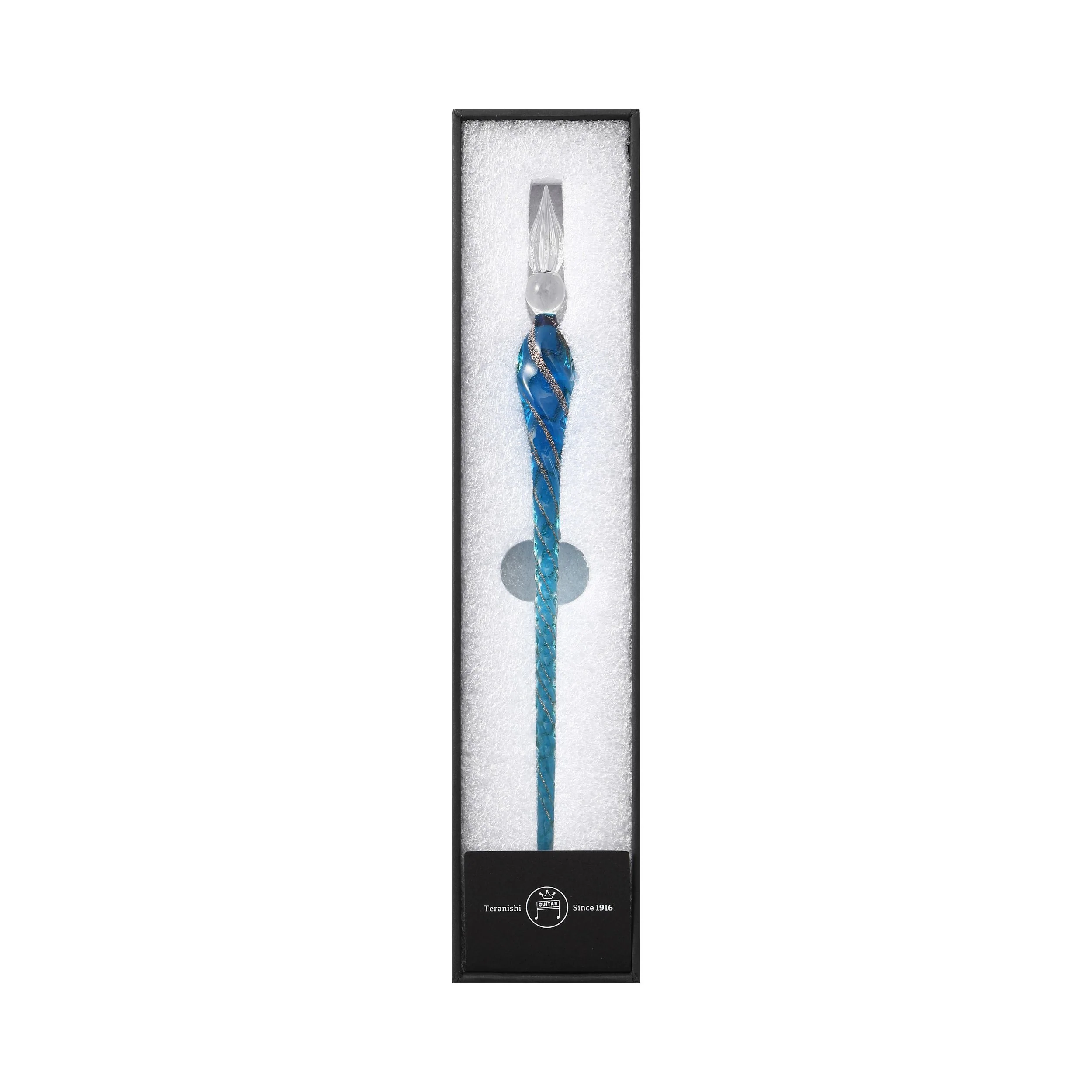 Guitar Glass Pen Twist - Clear Blue - Image 2