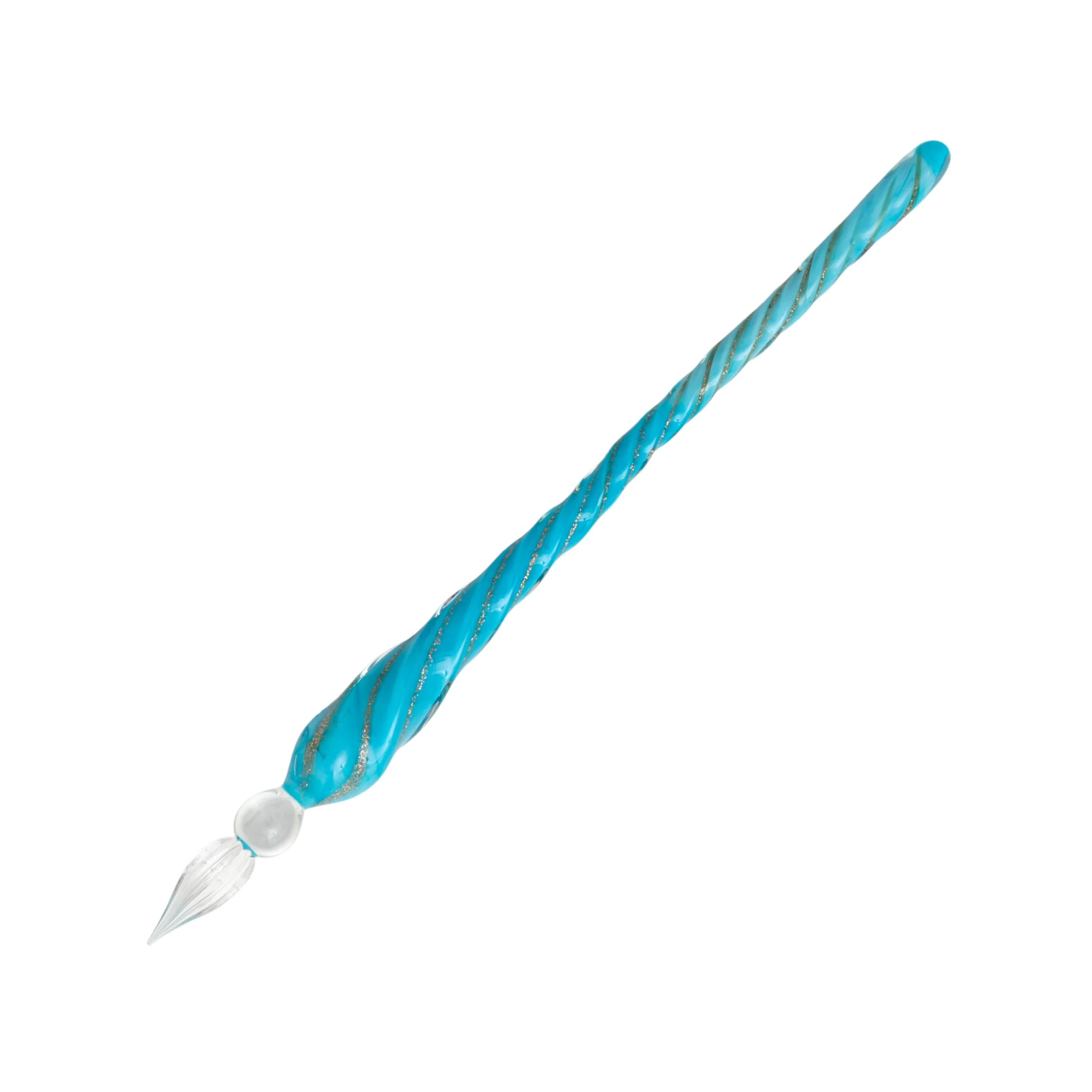 Guitar Glass Pen Twist - Milky Blue