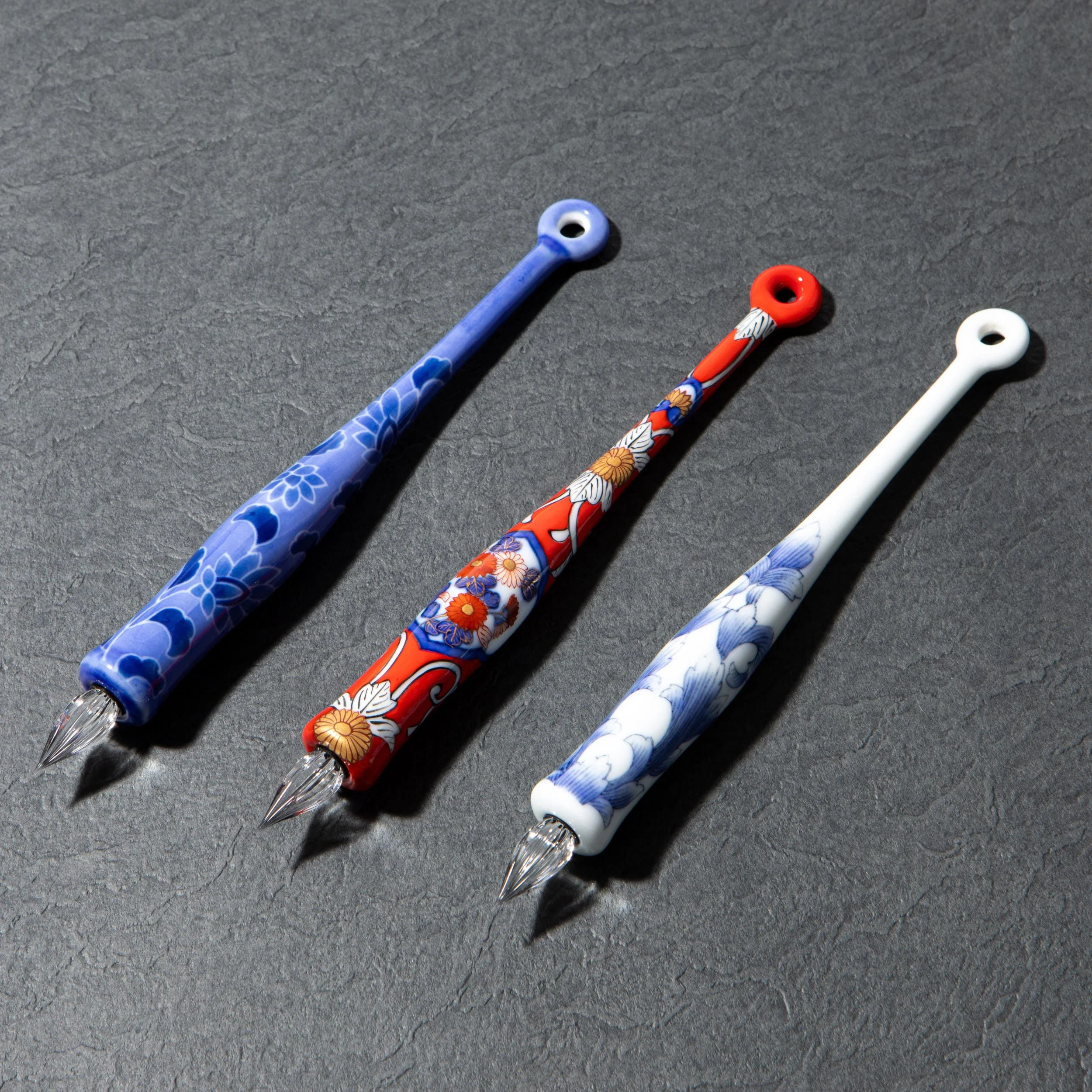 HIZEN5 IMARIPEN Porcelain Glass Pen - Ink Floral Pattern - Image 3
