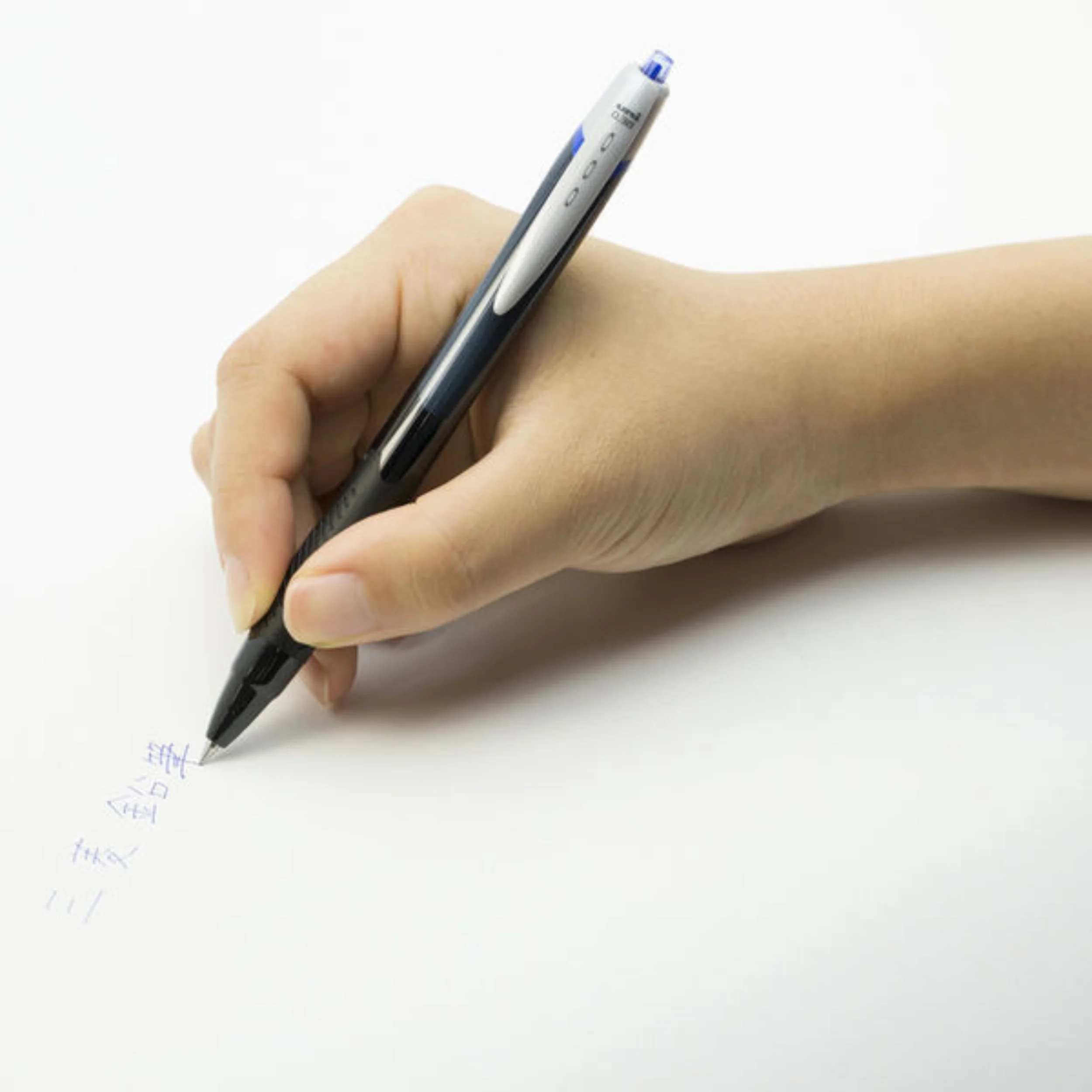 Uni Jetstream Blue Ink Ballpoint Pen - Black - 0.38mm - Image 2