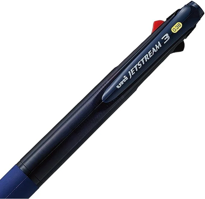 Uni Jetstream 3 Three Ink Multi Color Pen - Clear Navy - 0.38mm - Image 4