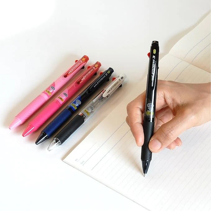 Uni Jetstream 3 Three Ink Multi Color Pen - Clear - 0.38mm - Image 2
