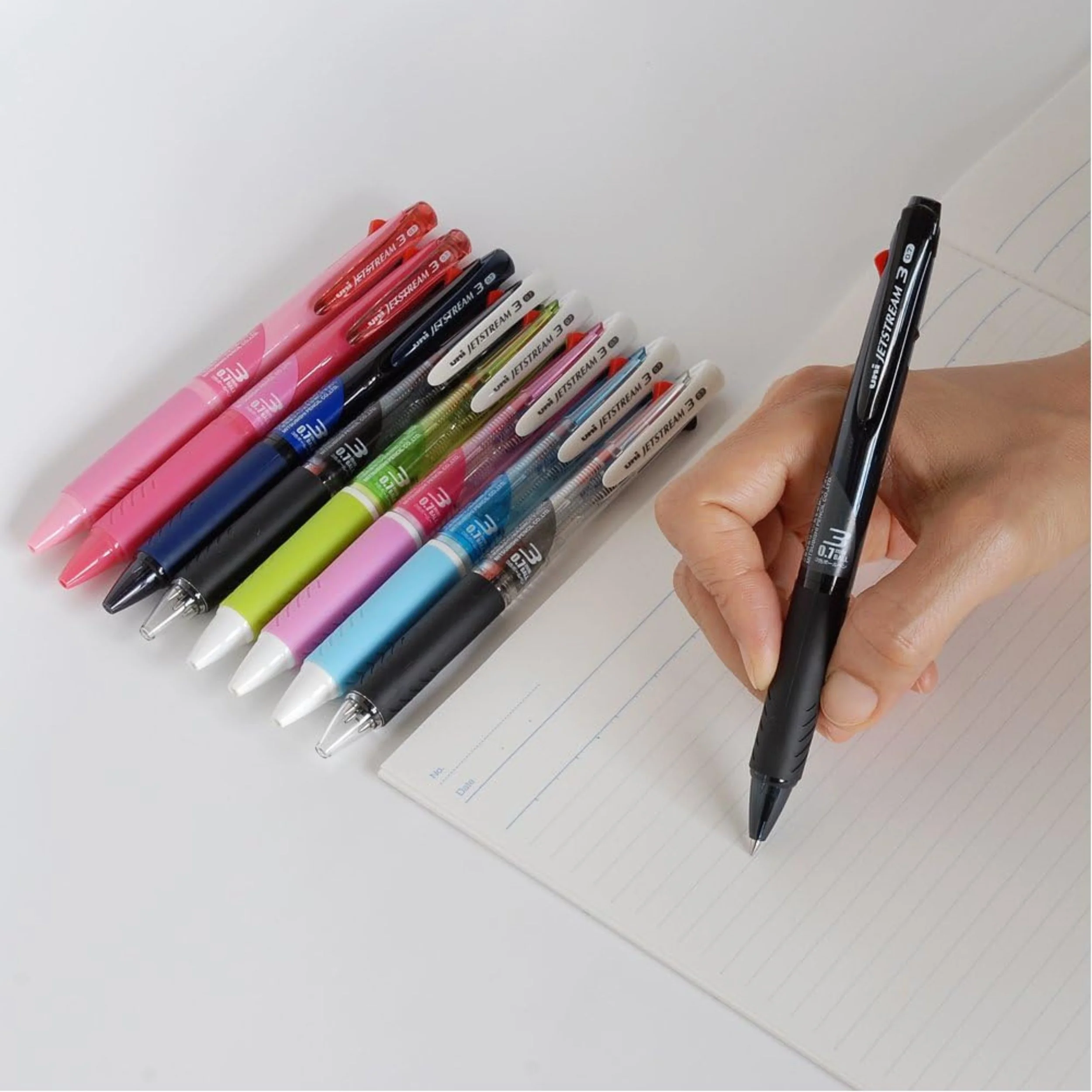 Uni Jetstream 3 Three Ink Multi Color Pen - Clear Black - 0.7mm - Image 2