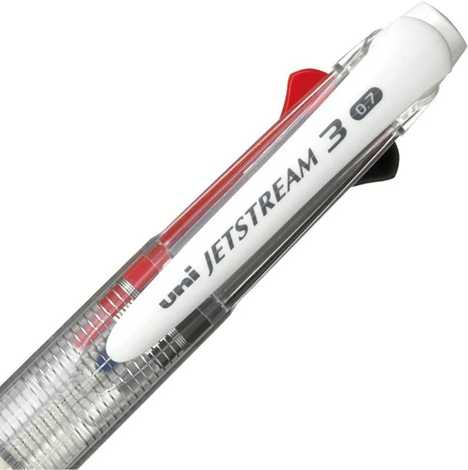 Uni Jetstream 3 Three Ink Multi Color Pen - Clear - 0.7mm - Image 4
