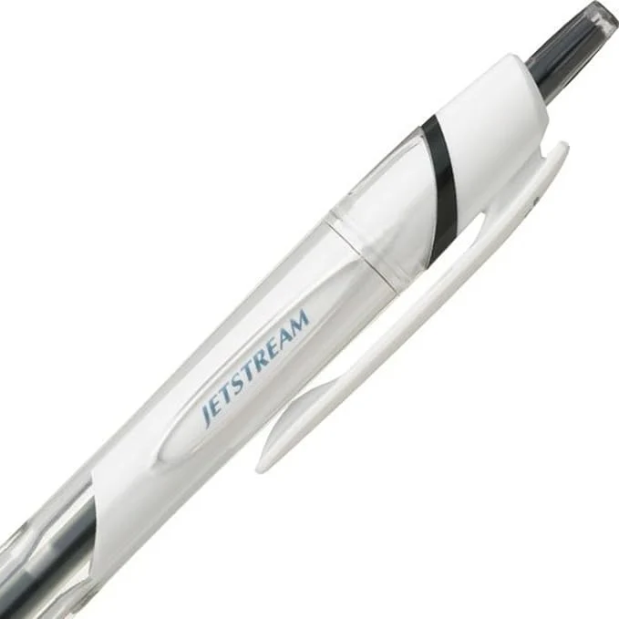 Uni Jetstream Standard Ballpoint Pen - White - Black Ink - 0.5mm - Image 4