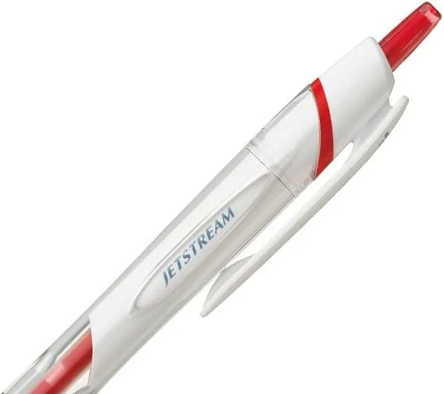 Uni Jetstream Standard Ballpoint Pen - White - Red Ink - 0.5mm - Image 4