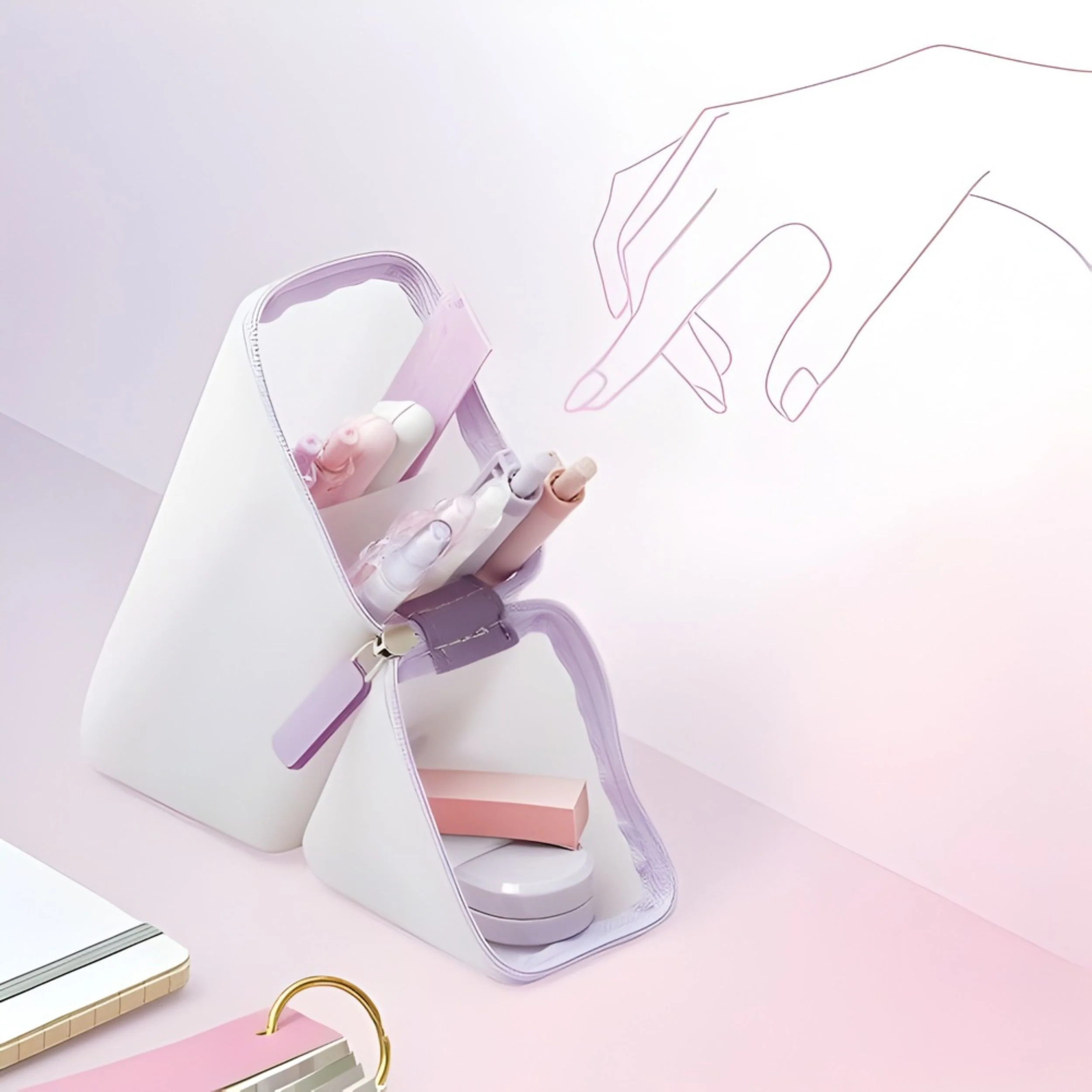 Kakusta Sheer Silicone Pen Cases - White - Image 3