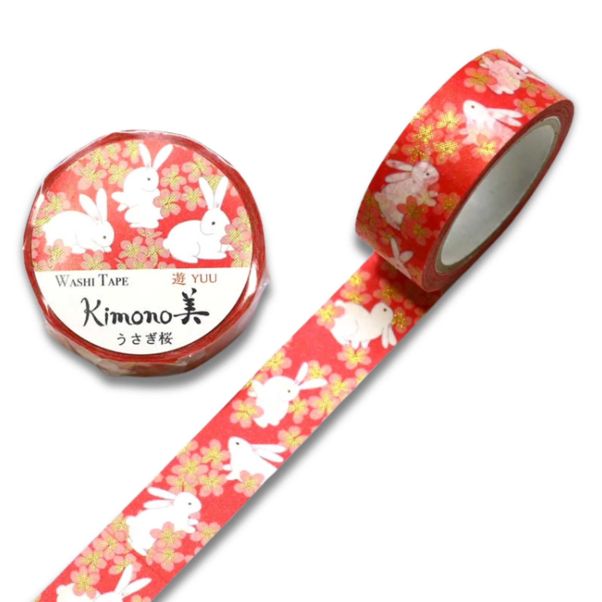 Washi Tapes - Rabbit Cherry Blossom - Kimono-bi