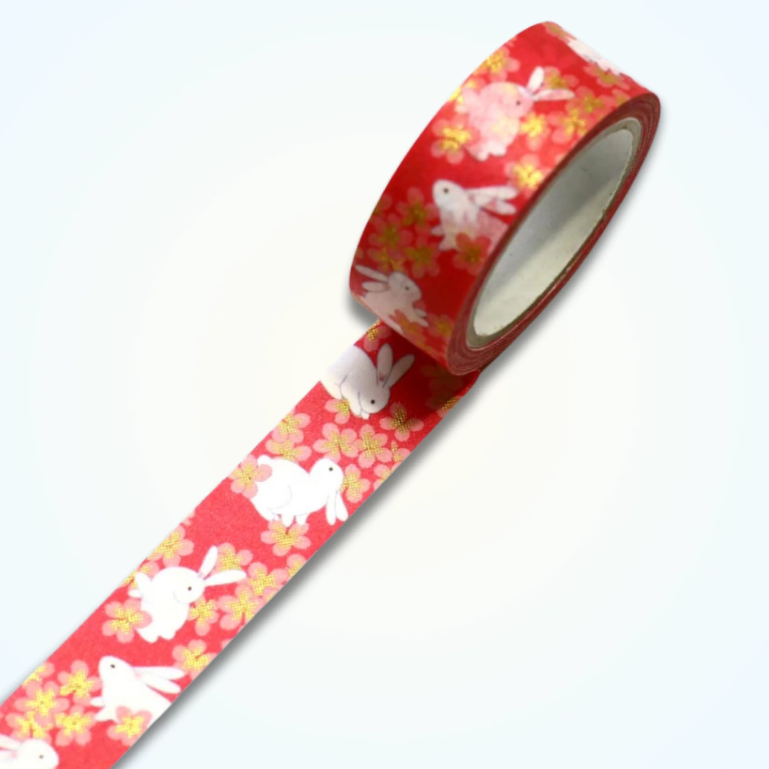 Washi Tapes - Rabbit Cherry Blossom - Kimono-bi - Image 3
