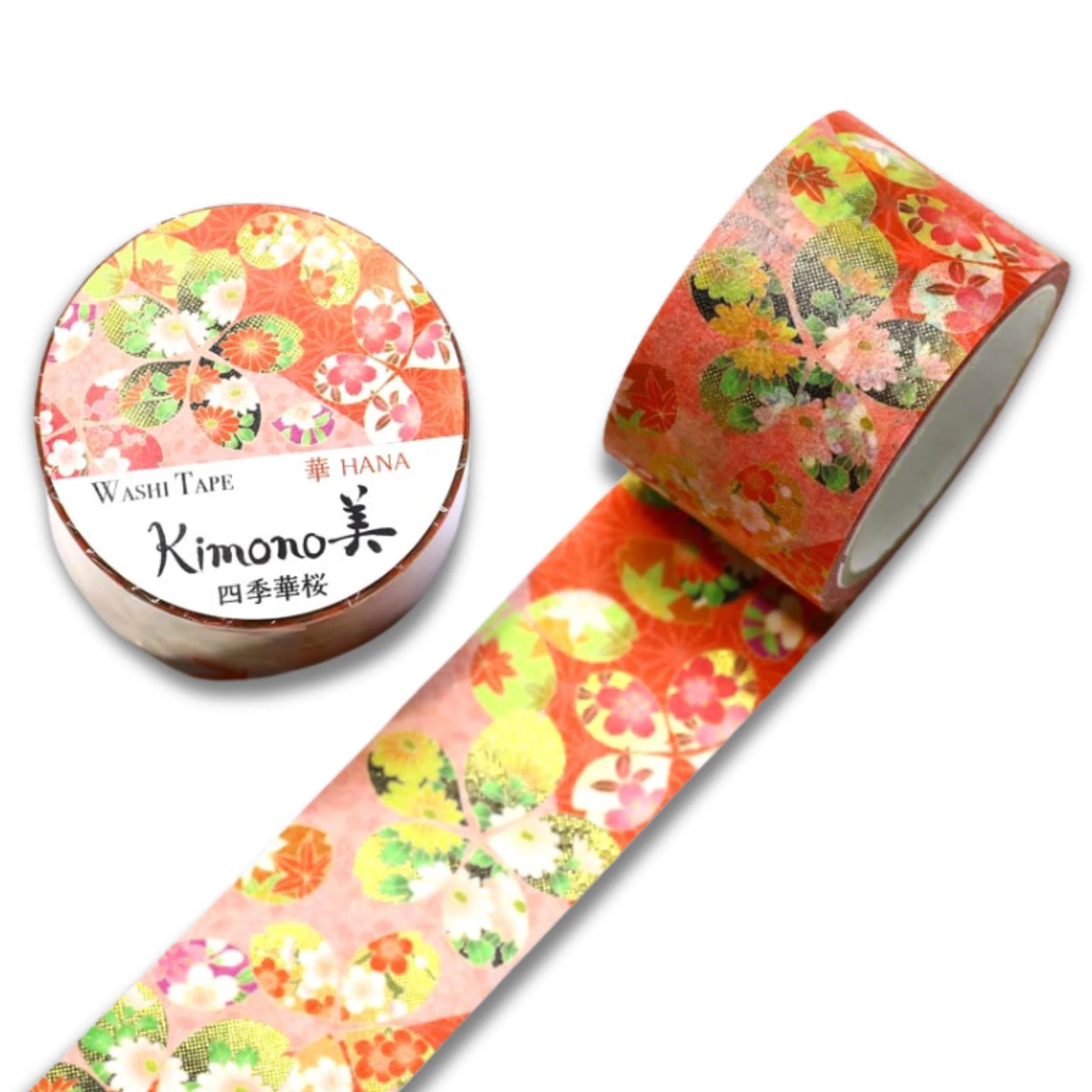 Washi Tapes - Cherry Blossom (Four-Season Floral Sakura) (Large) - Kimono-bi