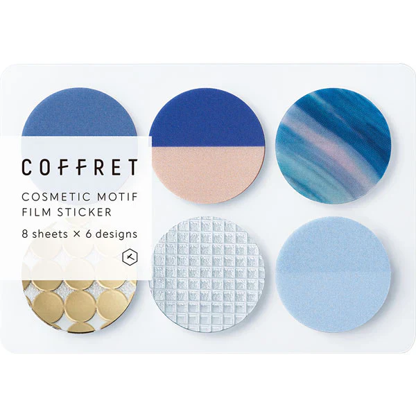 Coffret Cosmetic Film Sticker - Circle - Horizon Blue