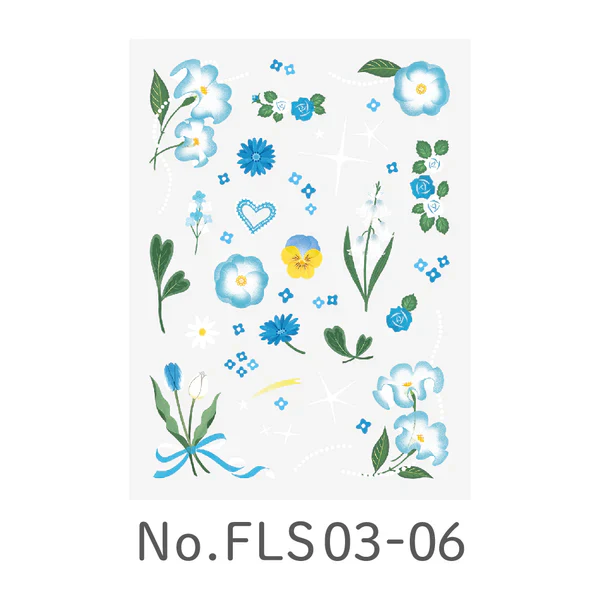 Favluv Sticker - Flower - Blue