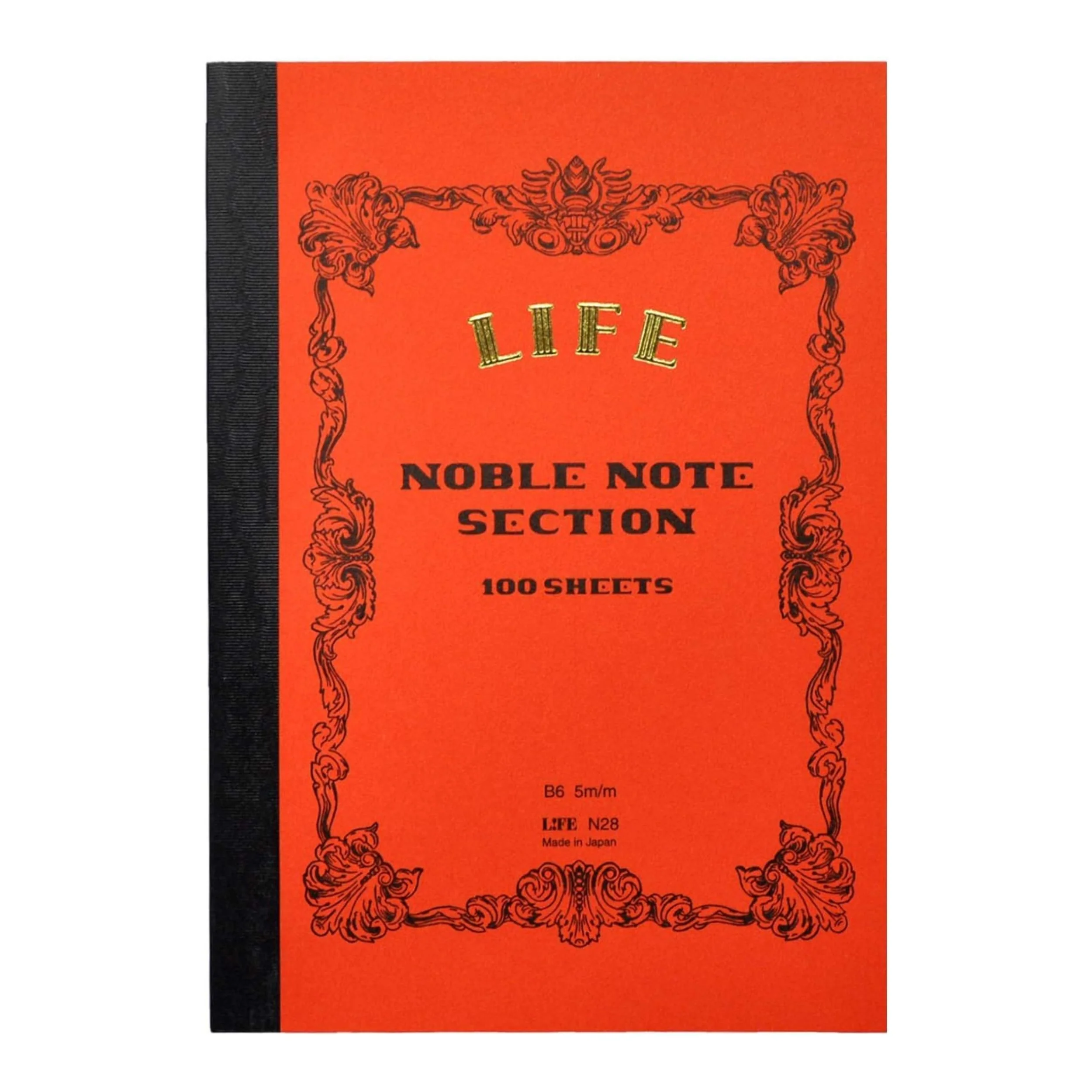 LIFE Noble Note Notebook - B6 Grid - 100 Sheets - Red