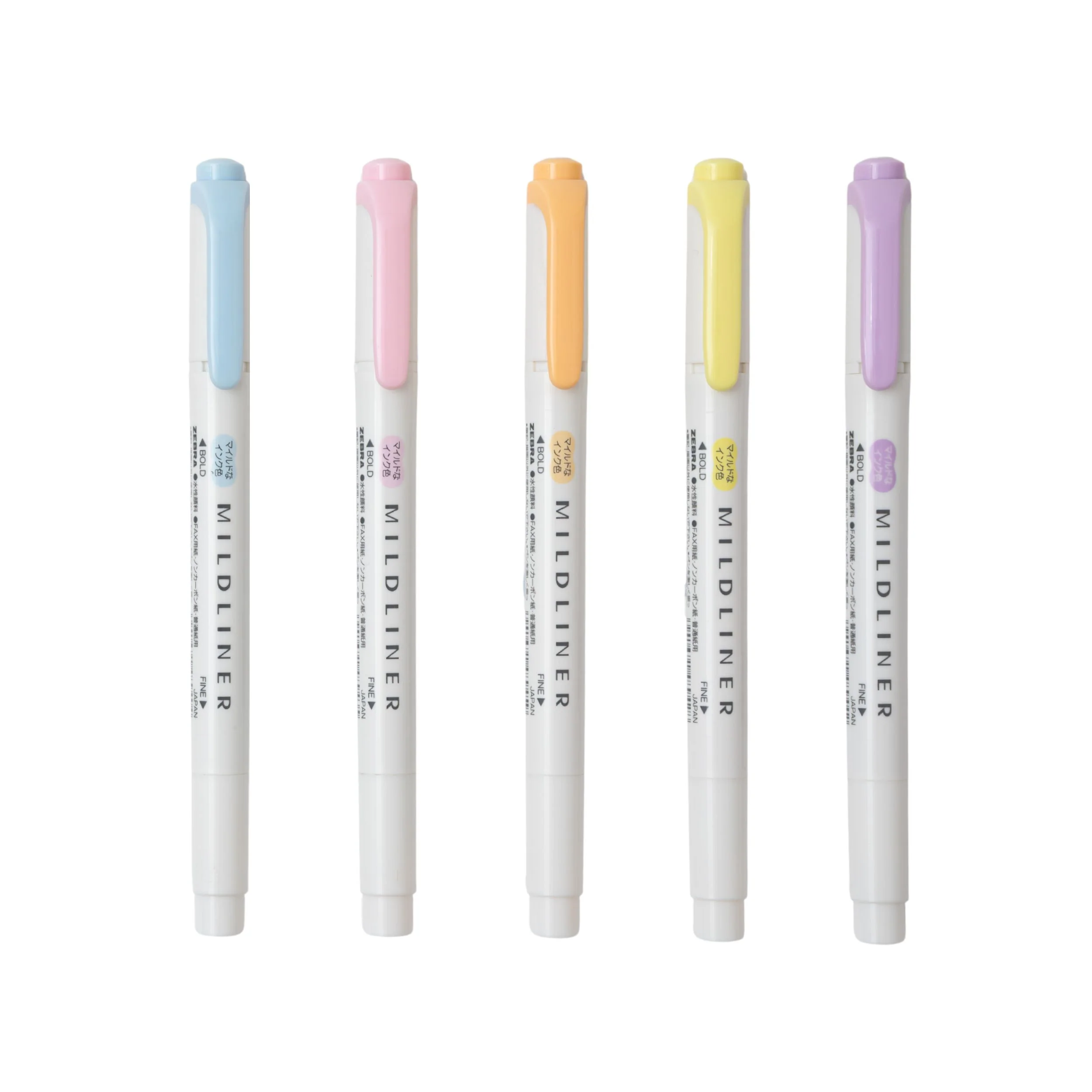 Zebra Mildliner - Gentle - 5 x Double Sided Highlighter Set - Image 4