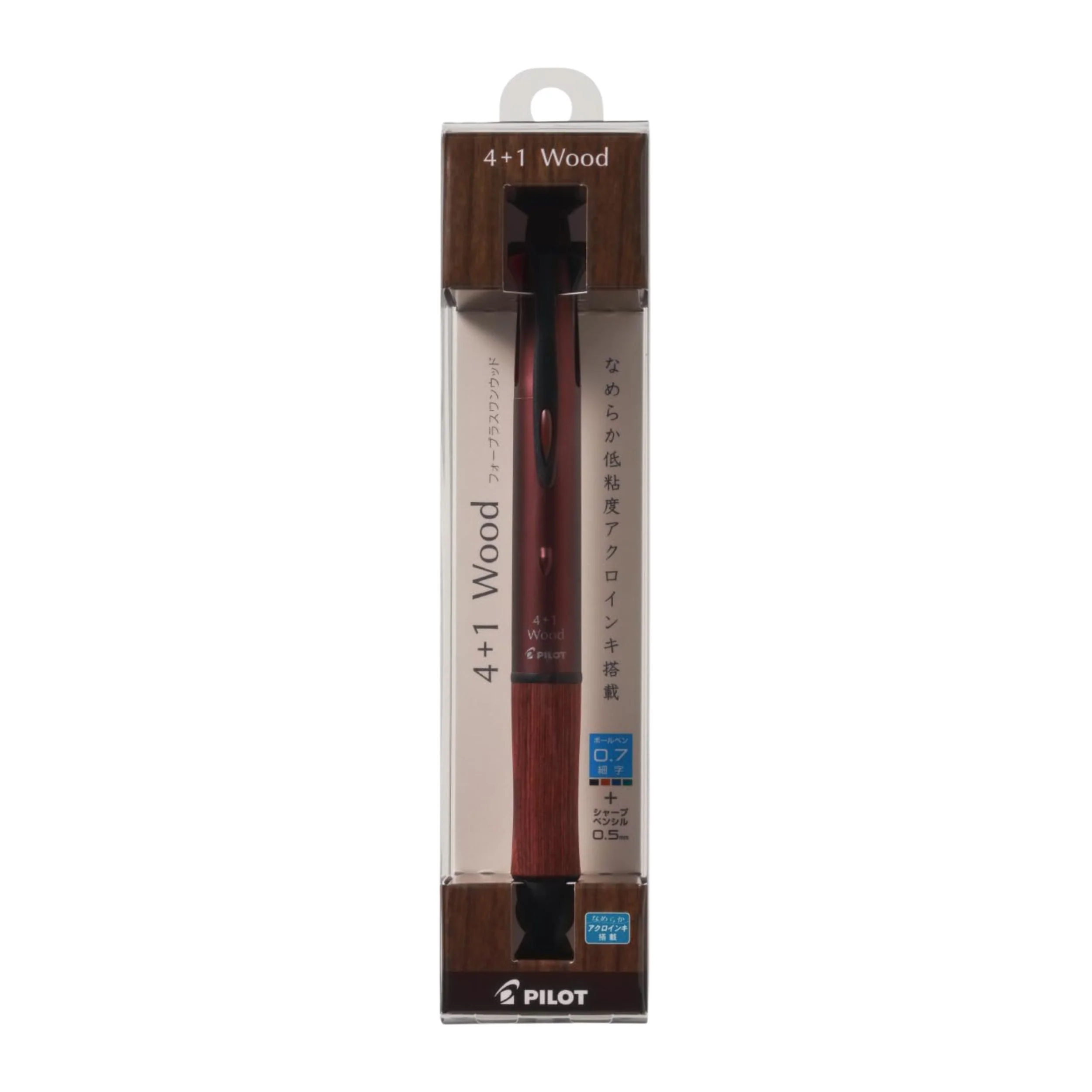 Pilot 4+1 Wood Multi Pen - Bordeaux - Image 2