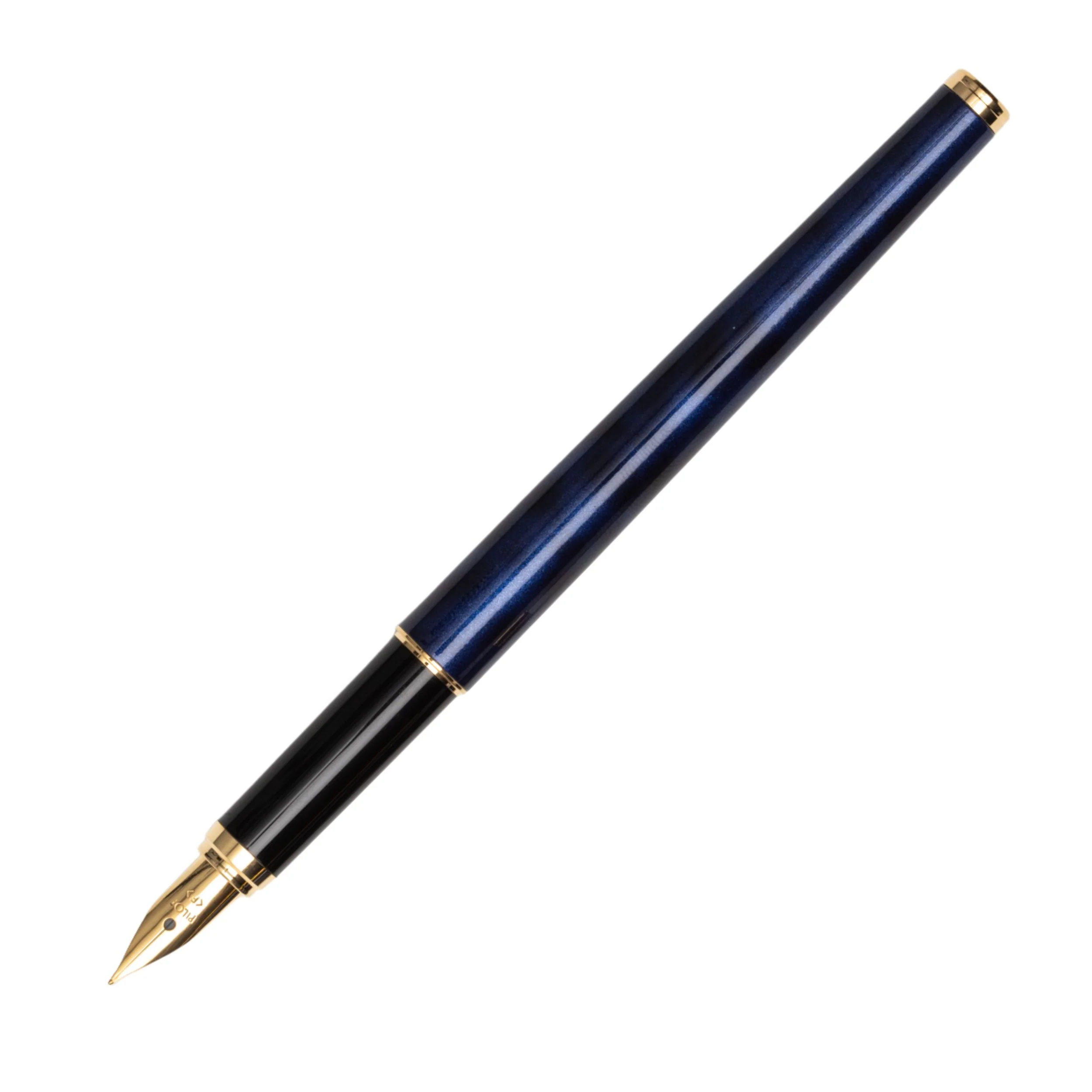 Pilot Cavalier Marbled Fountain Pen - Fine - Black & Blue