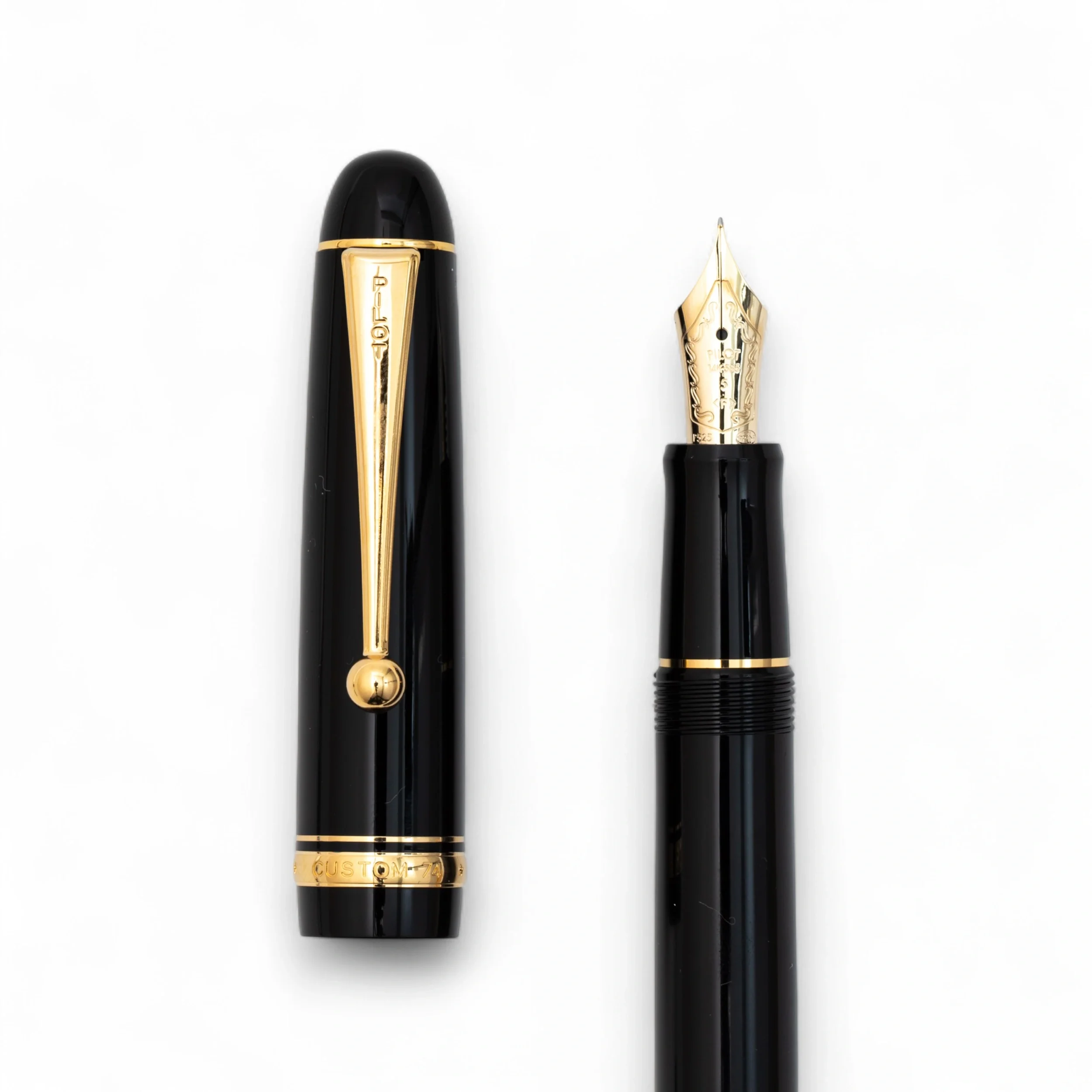 Pilot Custom 74 Fountain Pen - Fine - Black - Image 2