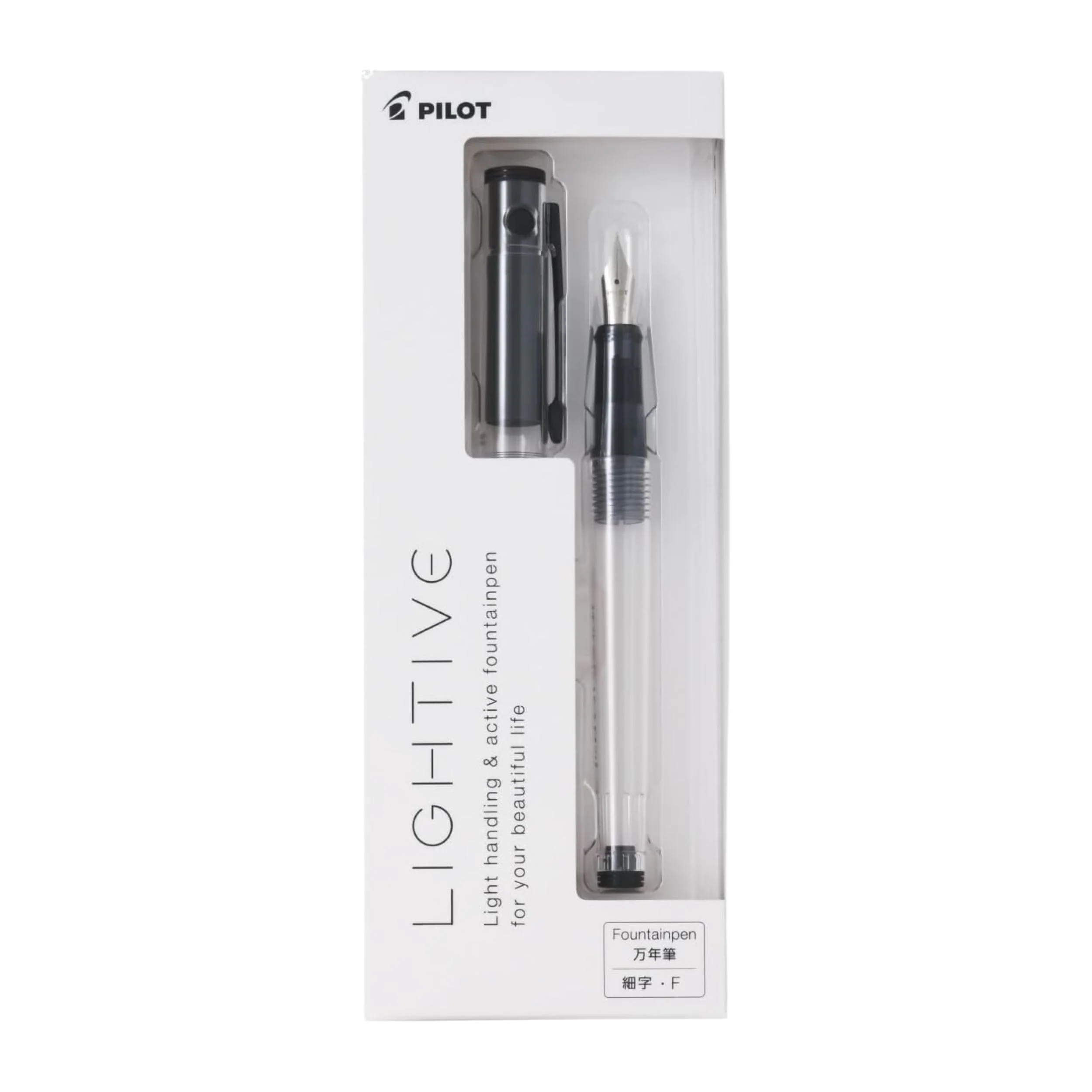 Pilot Lightive Fountain Pen - Fine - Clear - Image 2