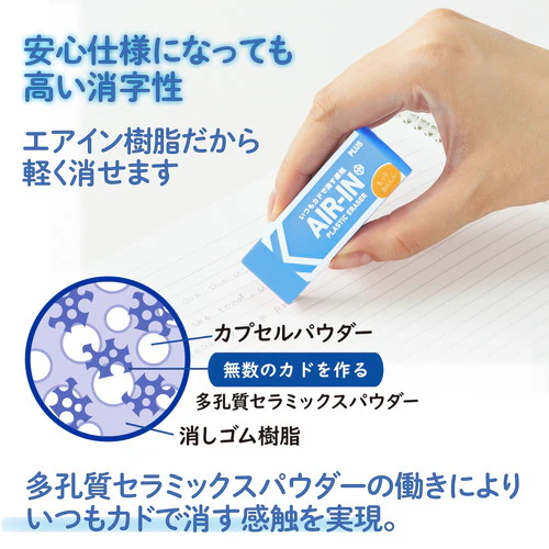 SET ONLY PRODUCT - AIR-IN Neon Eraser - Blue - Motto Anshin - Image 6