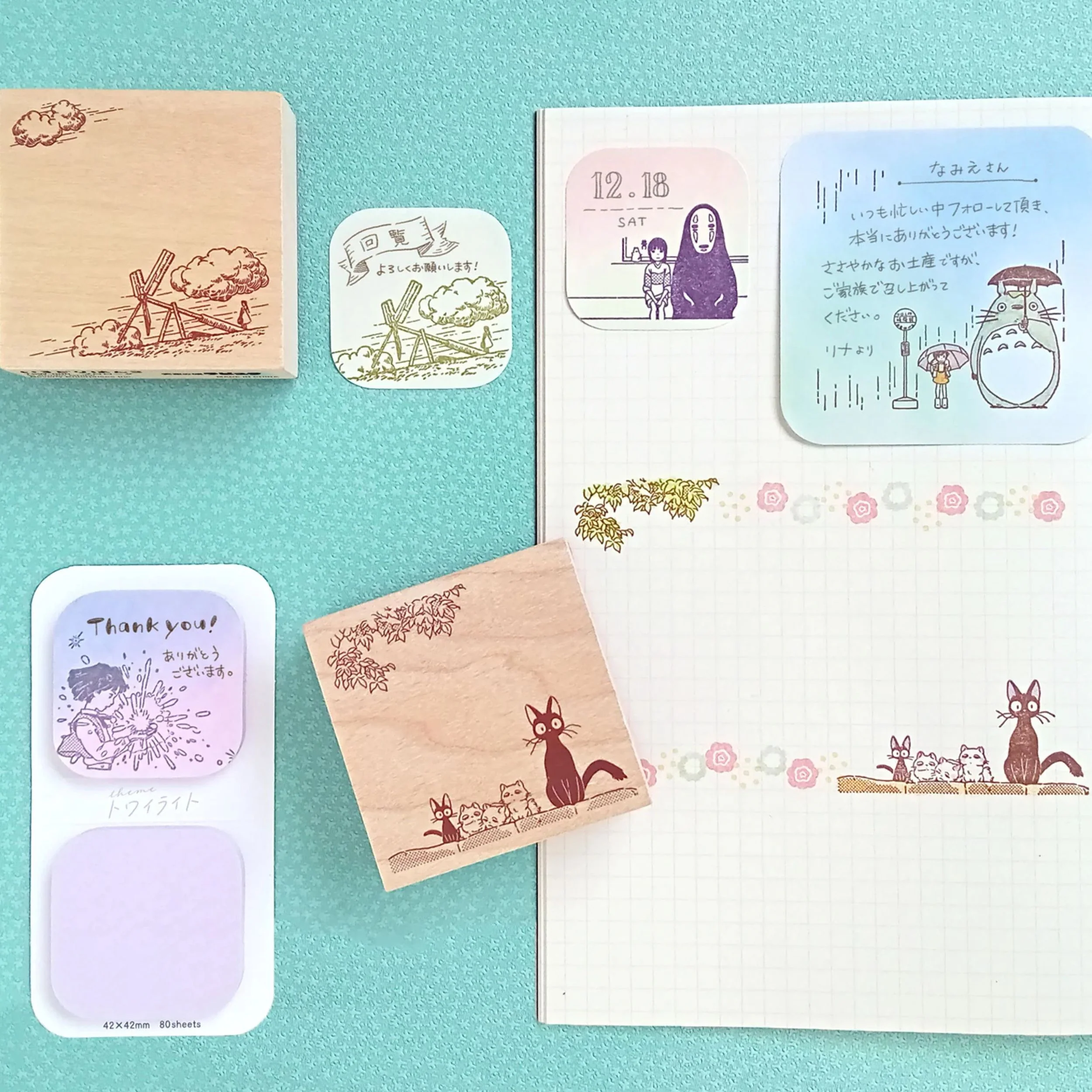 Studio Ghibli Spirited Away Irodori Stamp – Ocean View from the Train - Image 4