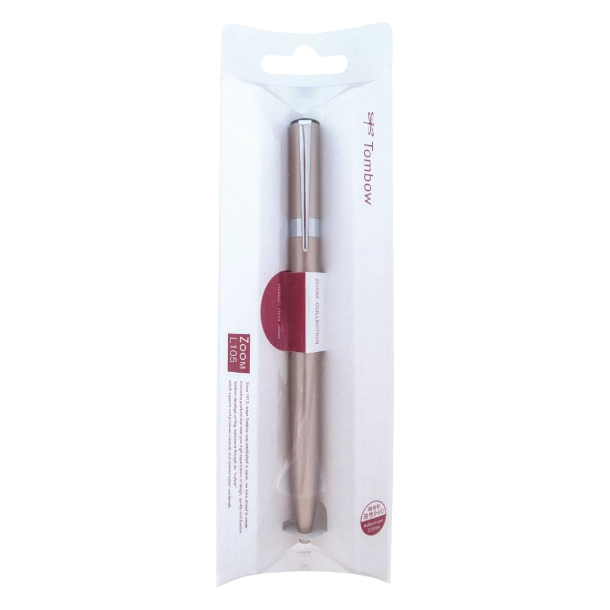 Tombow Zoom L105 Ballpoint Pen 0.5mm - Champagne Gold - Image 2