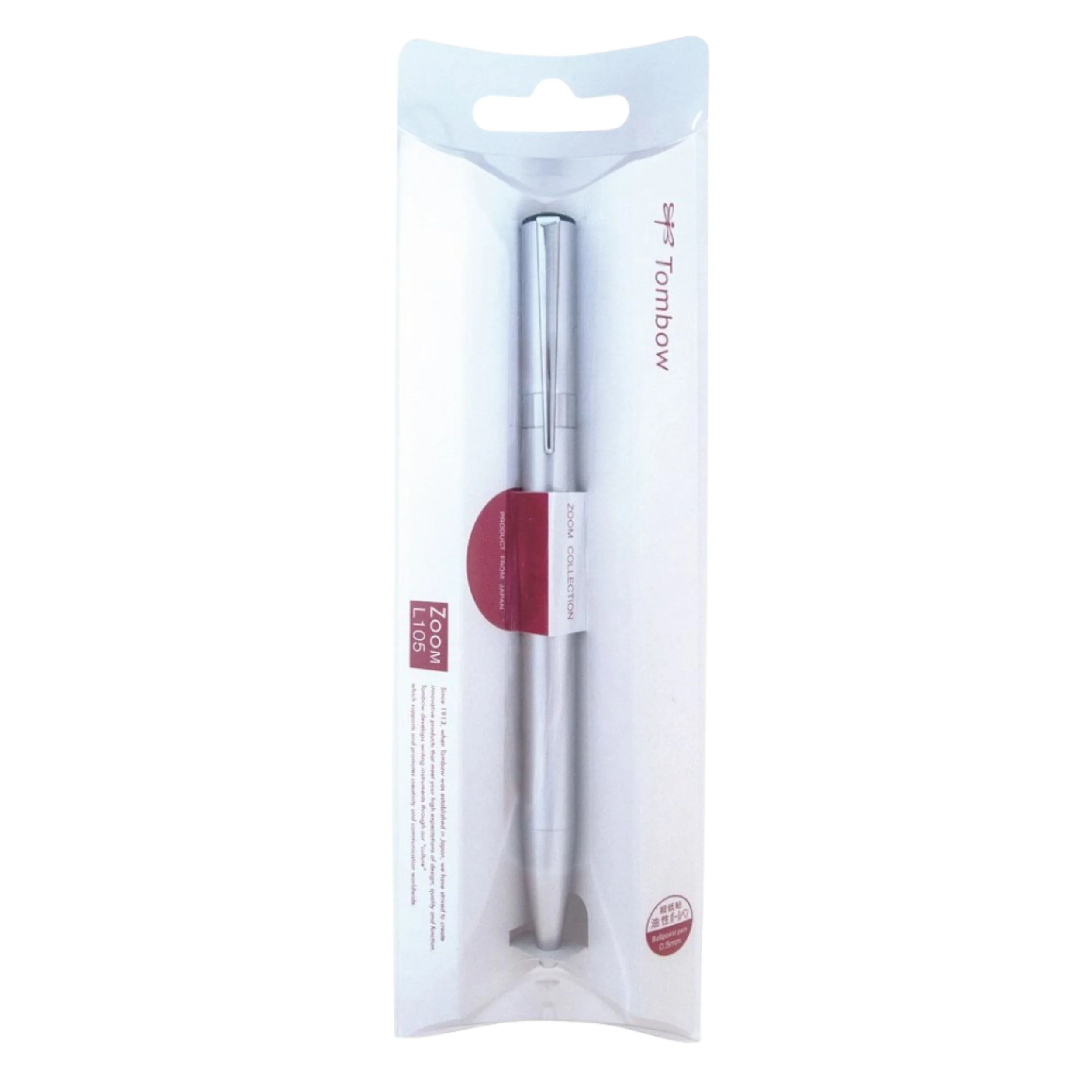 Tombow Zoom L105 Ballpoint Pen 0.5mm - Silver - Image 2