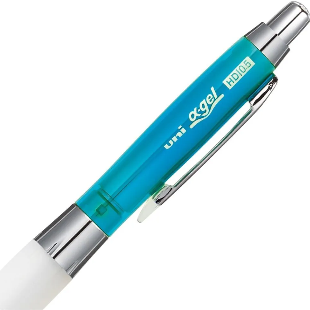 Uni alpha-gel Shaker Mechanical Pencil - Slightly Firm Grip - Chrome Blue - 0.5 mm - Image 4