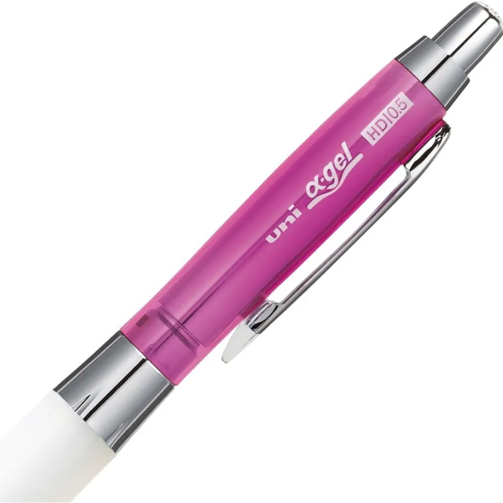 Uni alpha-gel Shaker Mechanical Pencil - Slightly Firm Grip - Chrome Pink - 0.5 mm - Image 4