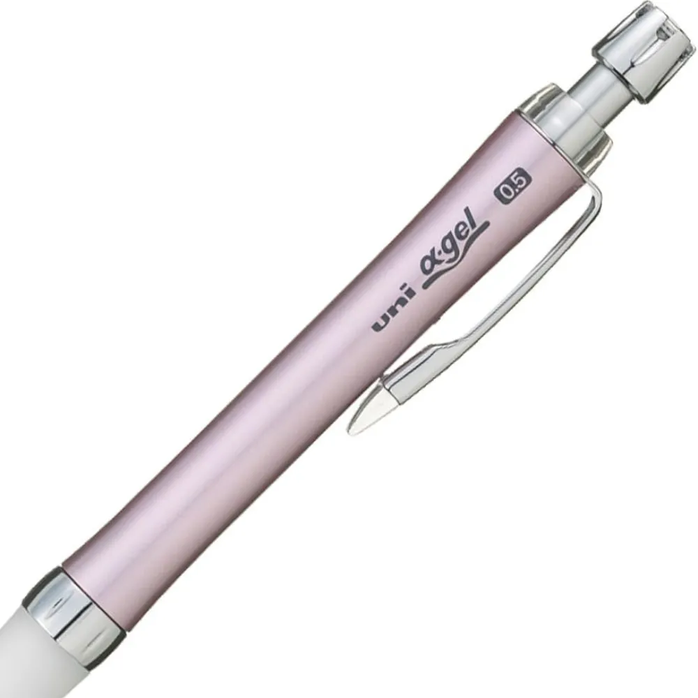 Uni alpha-gel slim Mechanical Pencil - Noble Pink - 0.5mm - Soft Grip - Image 4