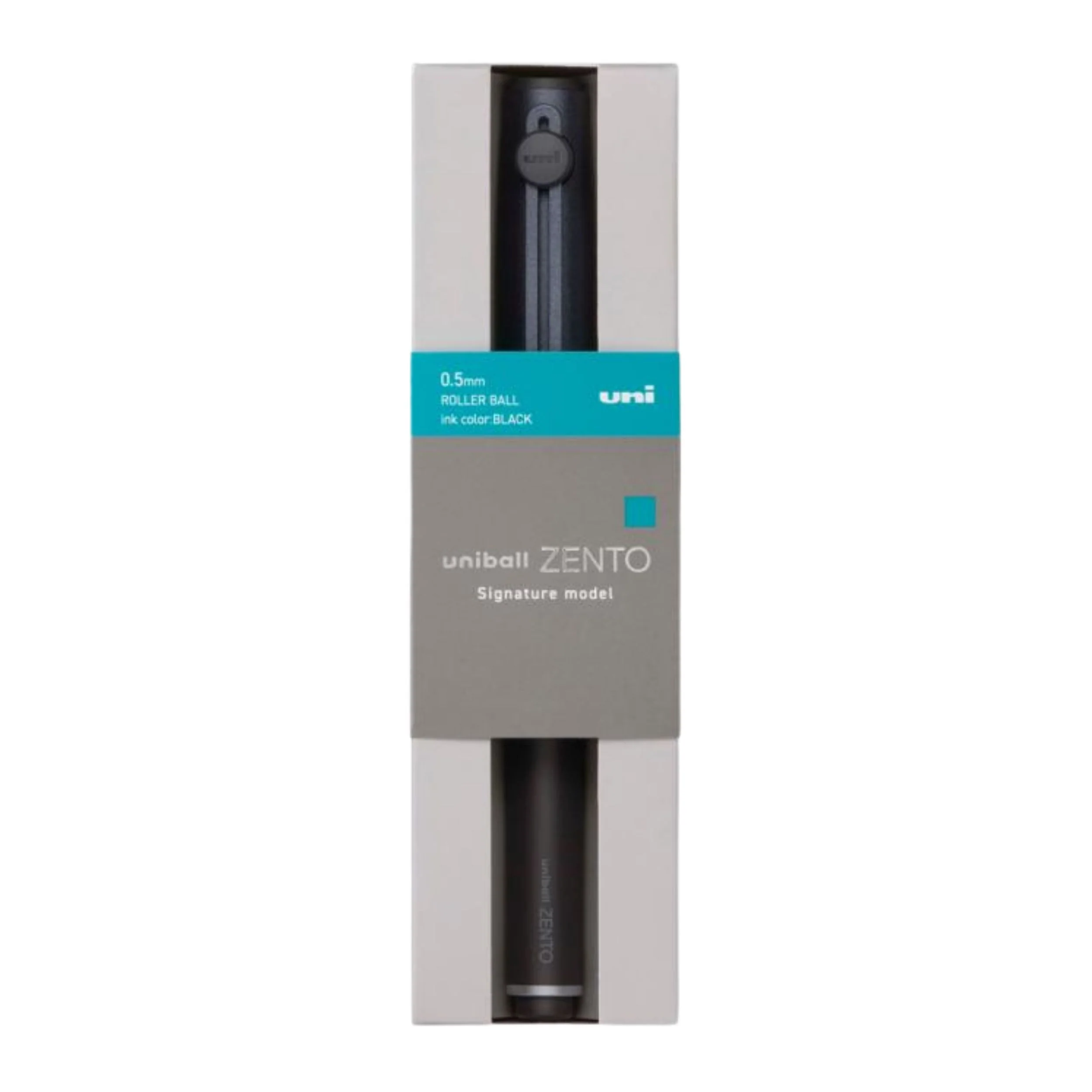 Uni-ball ZENTO Signature Model Gel Pen 0.5mm - Metallic Black - Image 2