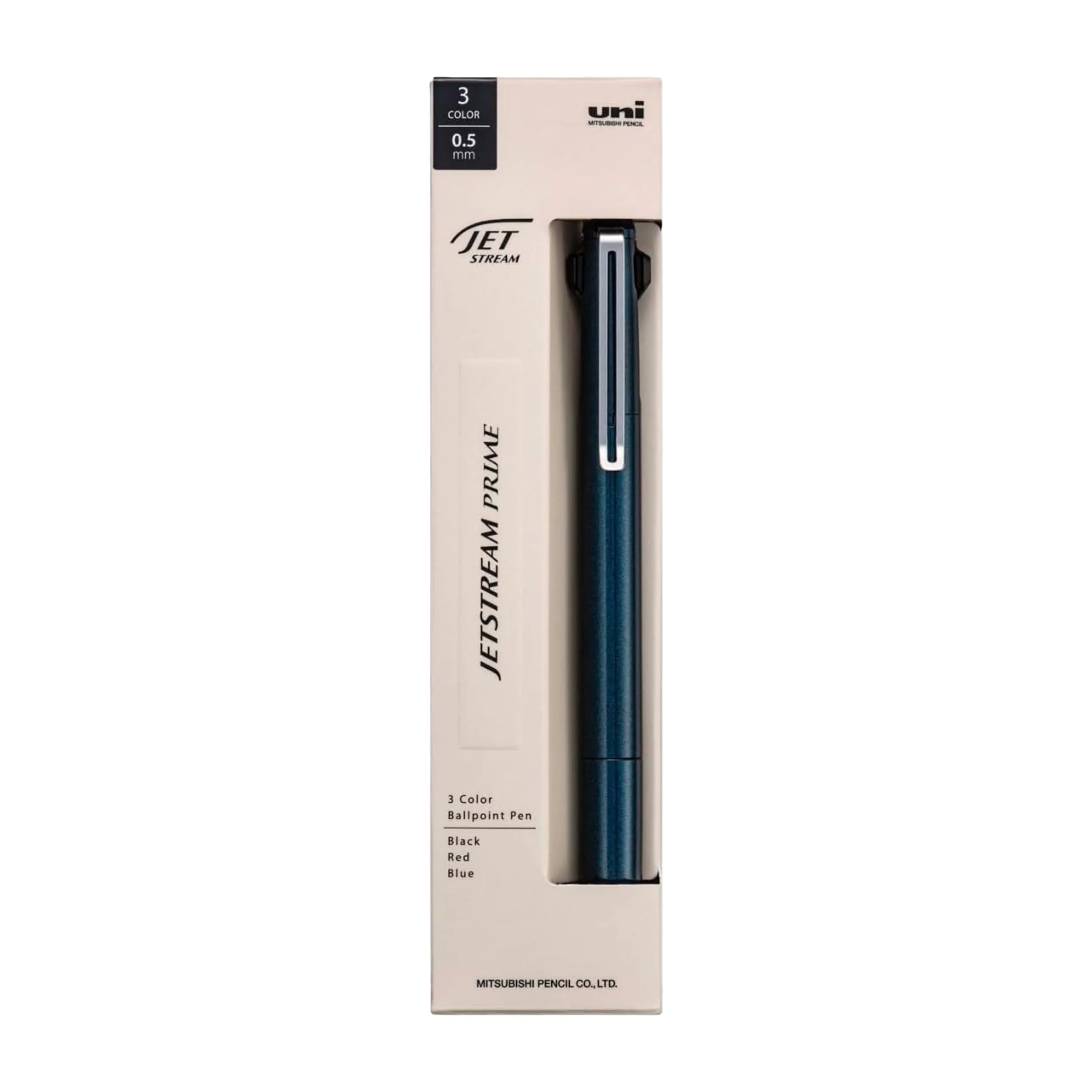 Uni Jetstream Prime 3 Color Ballpoint Pen 0.5mm - Dark Navy - Image 2