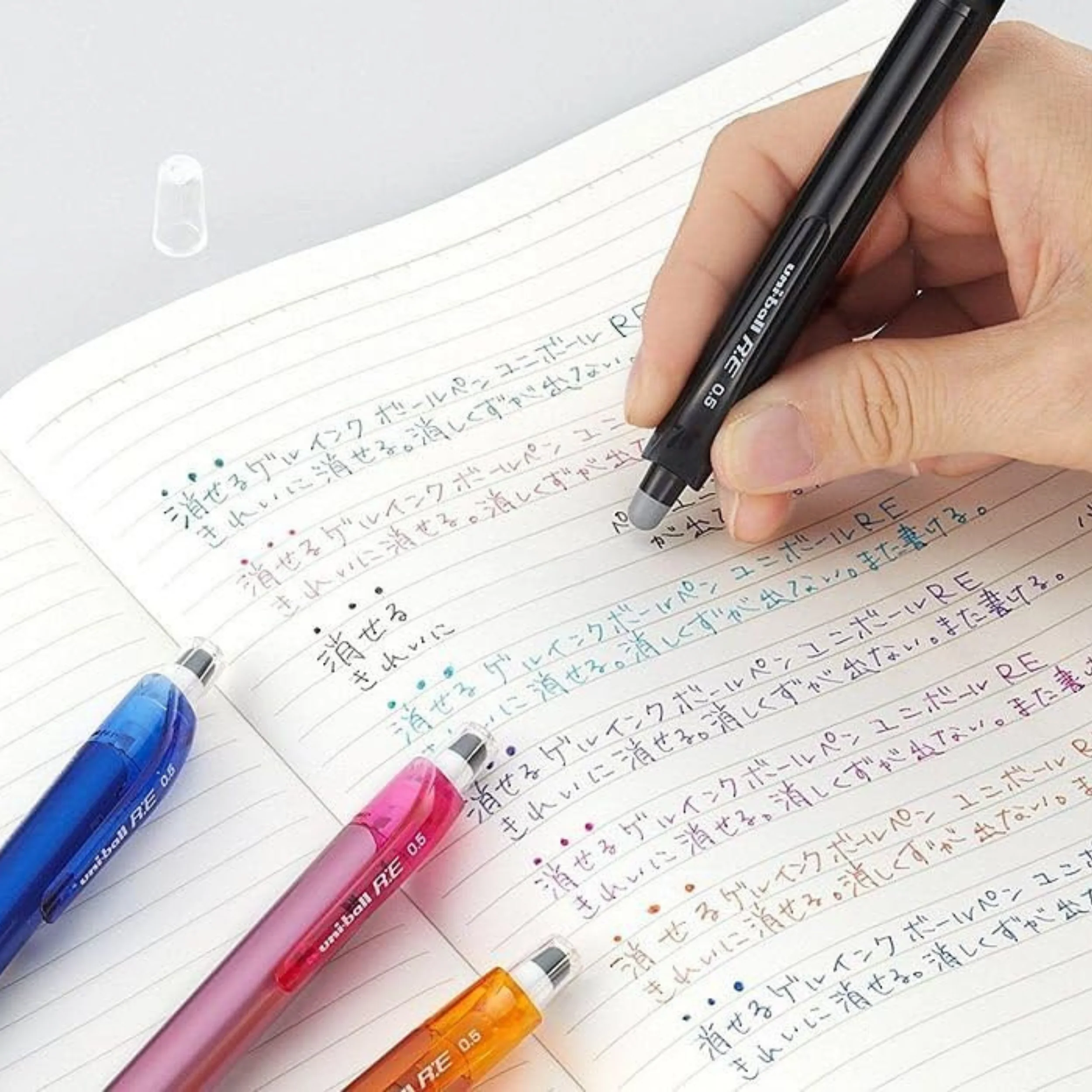 Uni R:E - Erasable Gel Pen 0.5mm - Cobalt Blue - Image 2