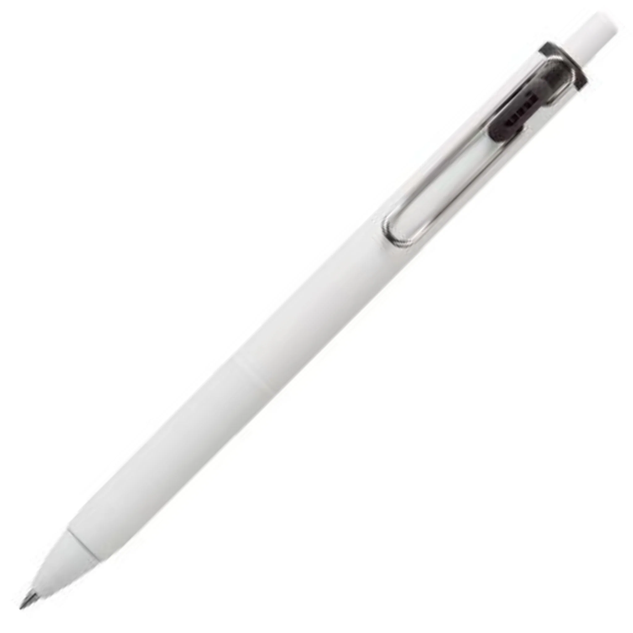 Uni-ball One Black Ink Gel Ballpoint Pen - White - 0.38mm