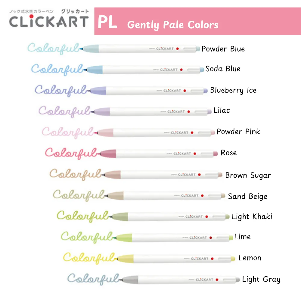 Zebra Clickart Marker Set - Gently Pale Colors - 12 colors - Image 3