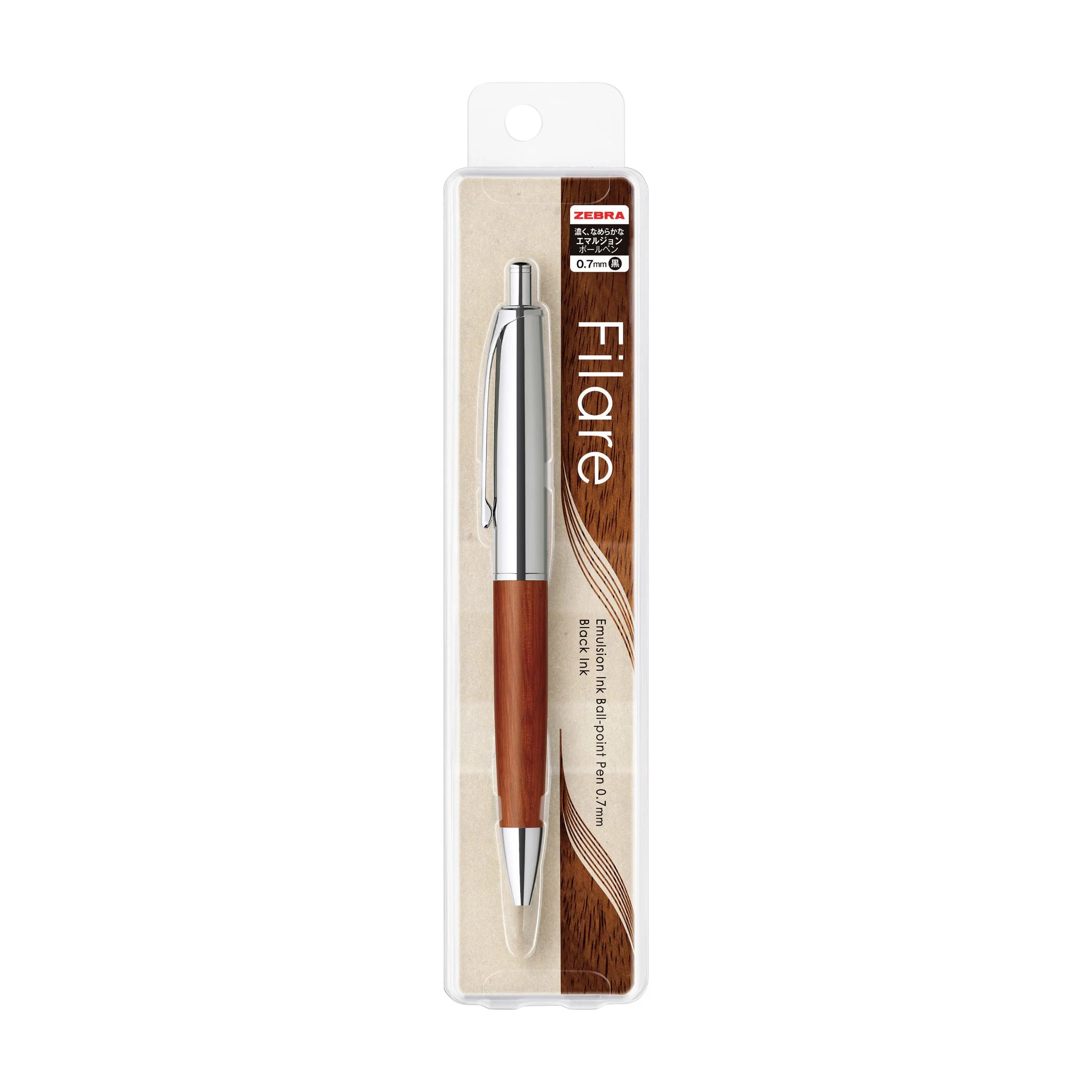 Zebra Filare Wood Ballpoint Pen - Wood Silver - Image 2