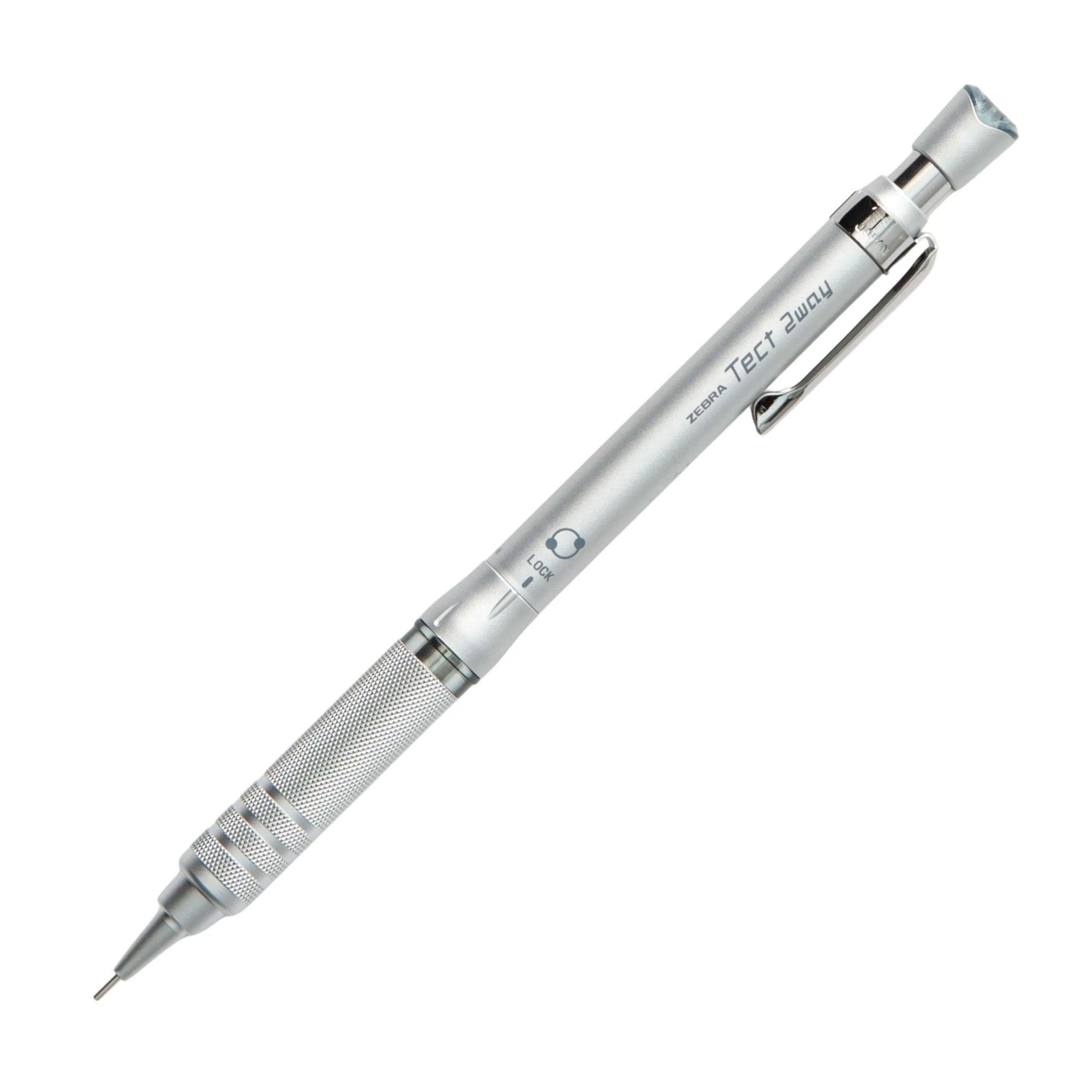 Zebra Tect 2-Way RO Mechanical Pencil 0.5 - Metal Silver