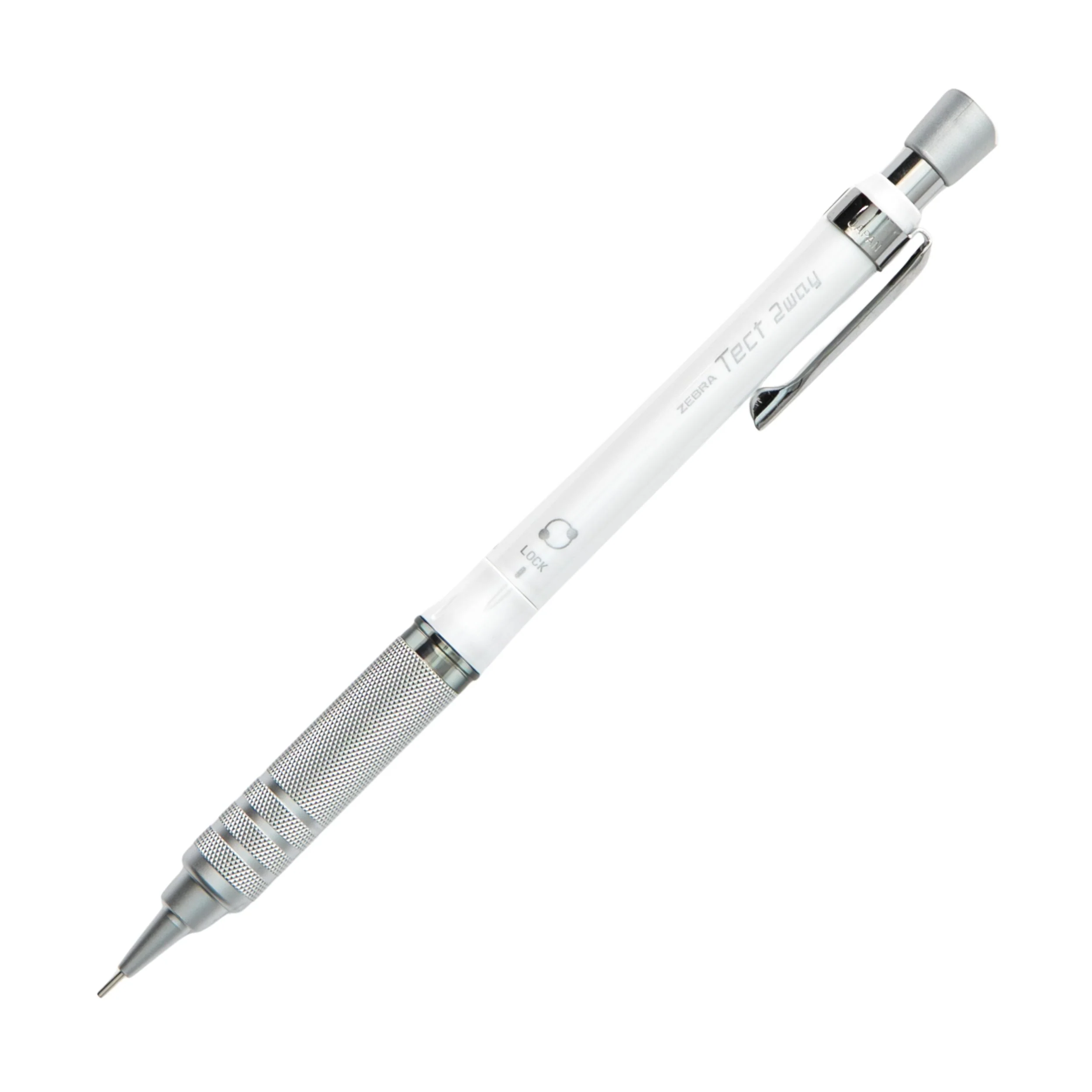 Zebra Tect 2-Way RO Mechanical Pencil 0.5 - Metal White