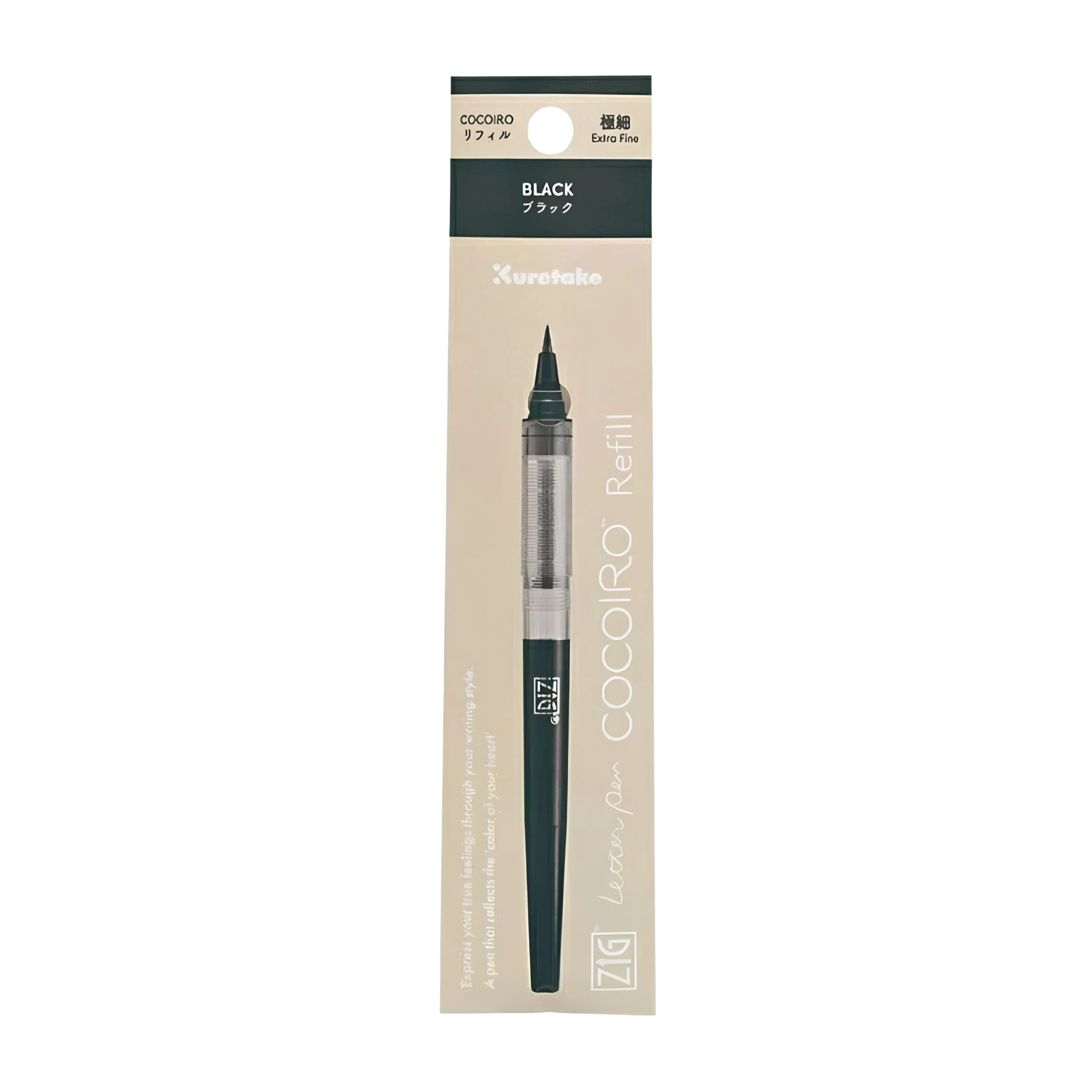 ZIG LETTER PEN COCOIRO Refill Extra Fine - Blue Black - Image 2